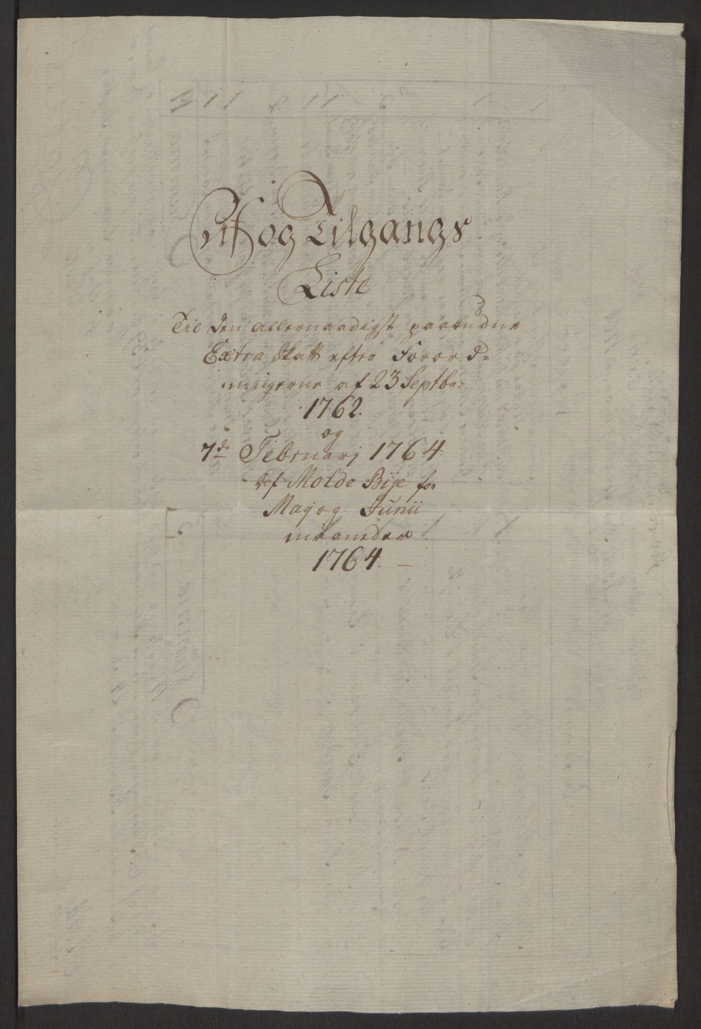 Rentekammeret inntil 1814, Reviderte regnskaper, Byregnskaper, RA/EA-4066/R/Rq/L0487/0004: [Q1] Kontribusjonsregnskap / Ekstraskatt, 1762-1772, p. 97