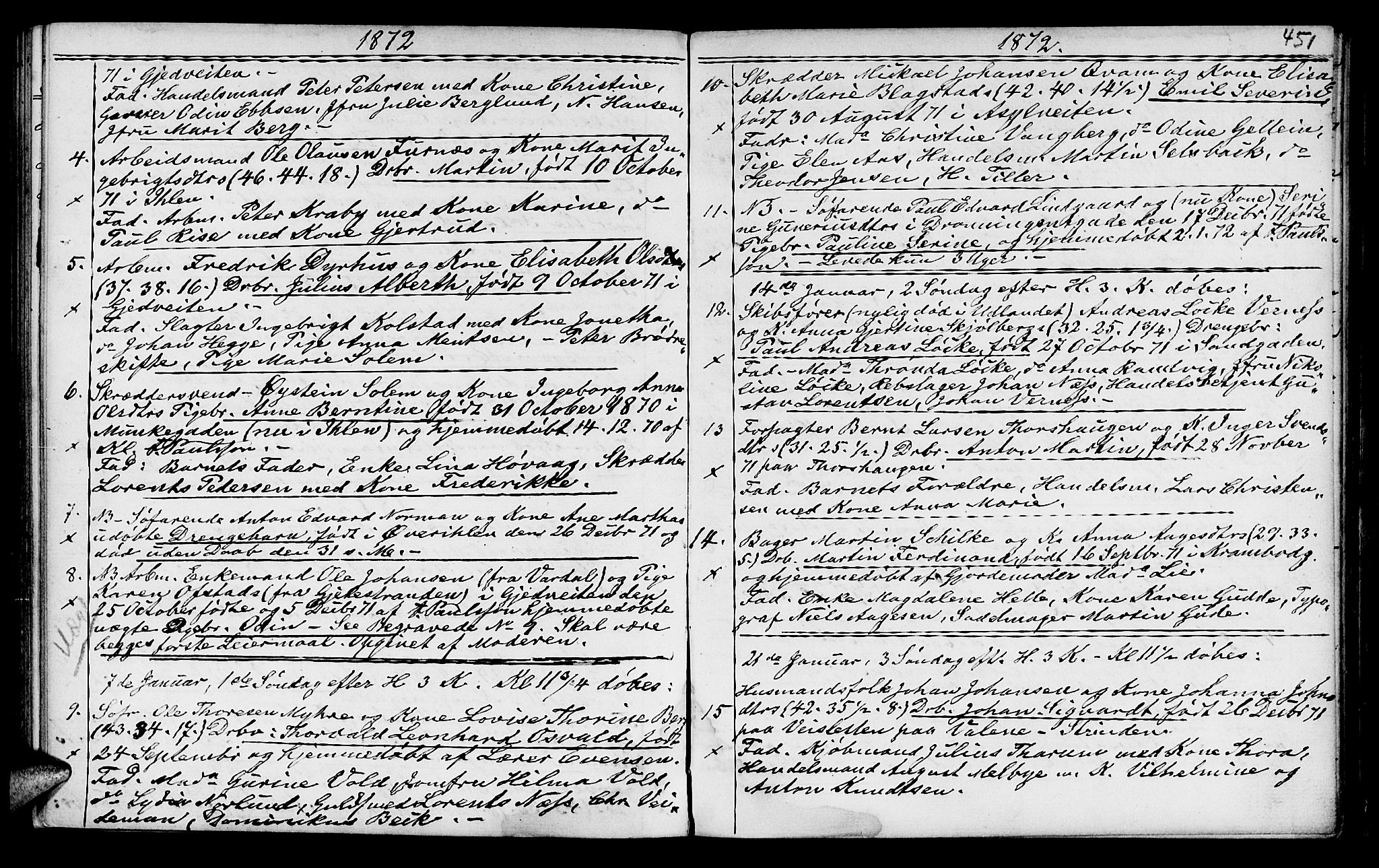 Ministerialprotokoller, klokkerbøker og fødselsregistre - Sør-Trøndelag, SAT/A-1456/602/L0140: Parish register (copy) no. 602C08, 1864-1872, p. 450-451