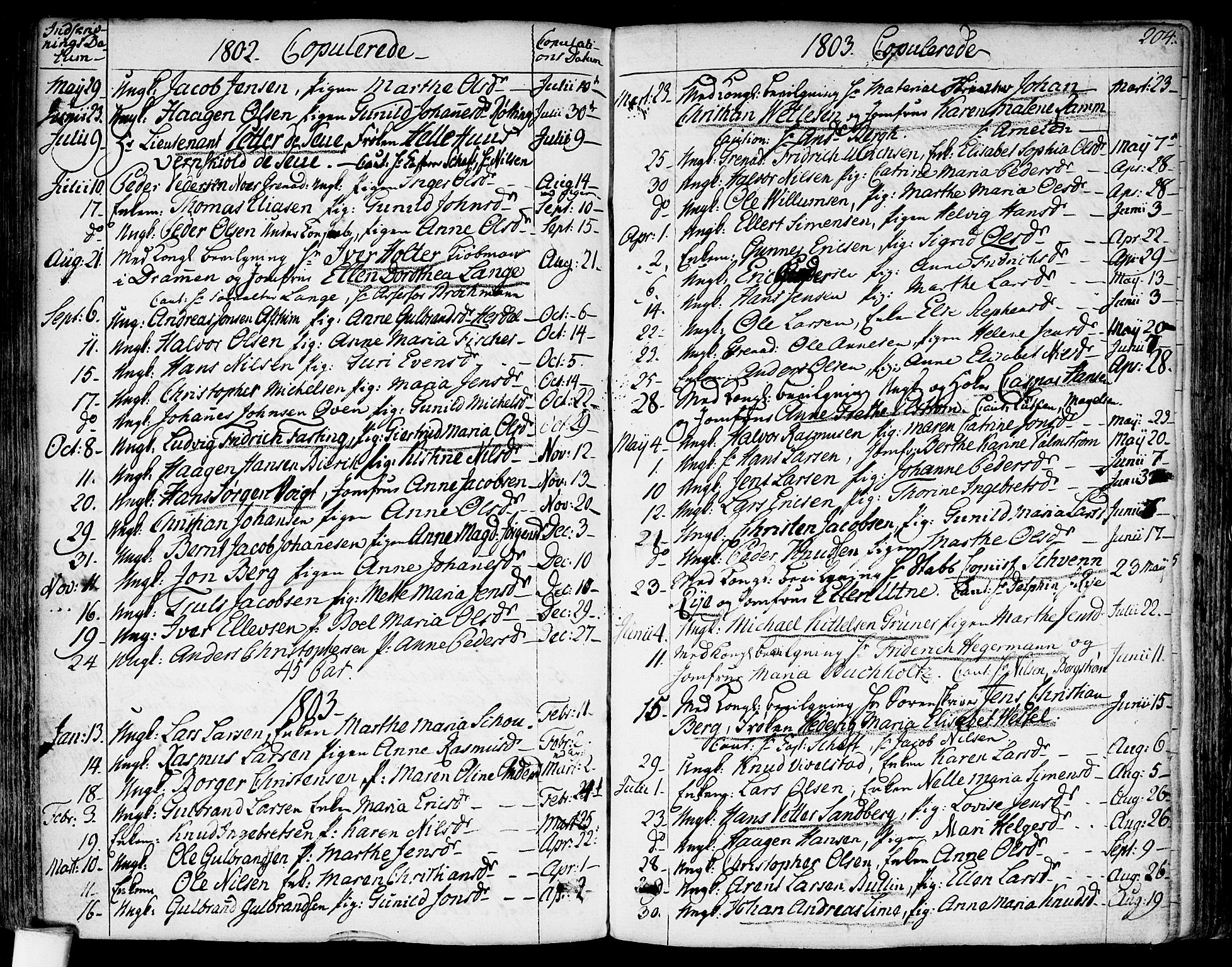 Garnisonsmenigheten Kirkebøker, SAO/A-10846/F/Fa/L0003: Parish register (official) no. 3, 1777-1809, p. 204