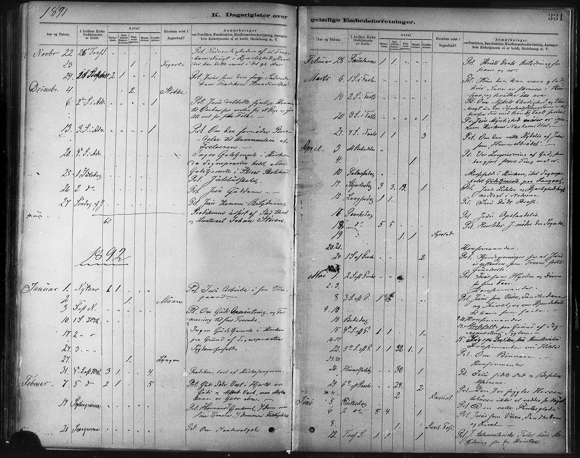 Ministerialprotokoller, klokkerbøker og fødselsregistre - Sør-Trøndelag, SAT/A-1456/672/L0857: Parish register (official) no. 672A09, 1882-1893, p. 331