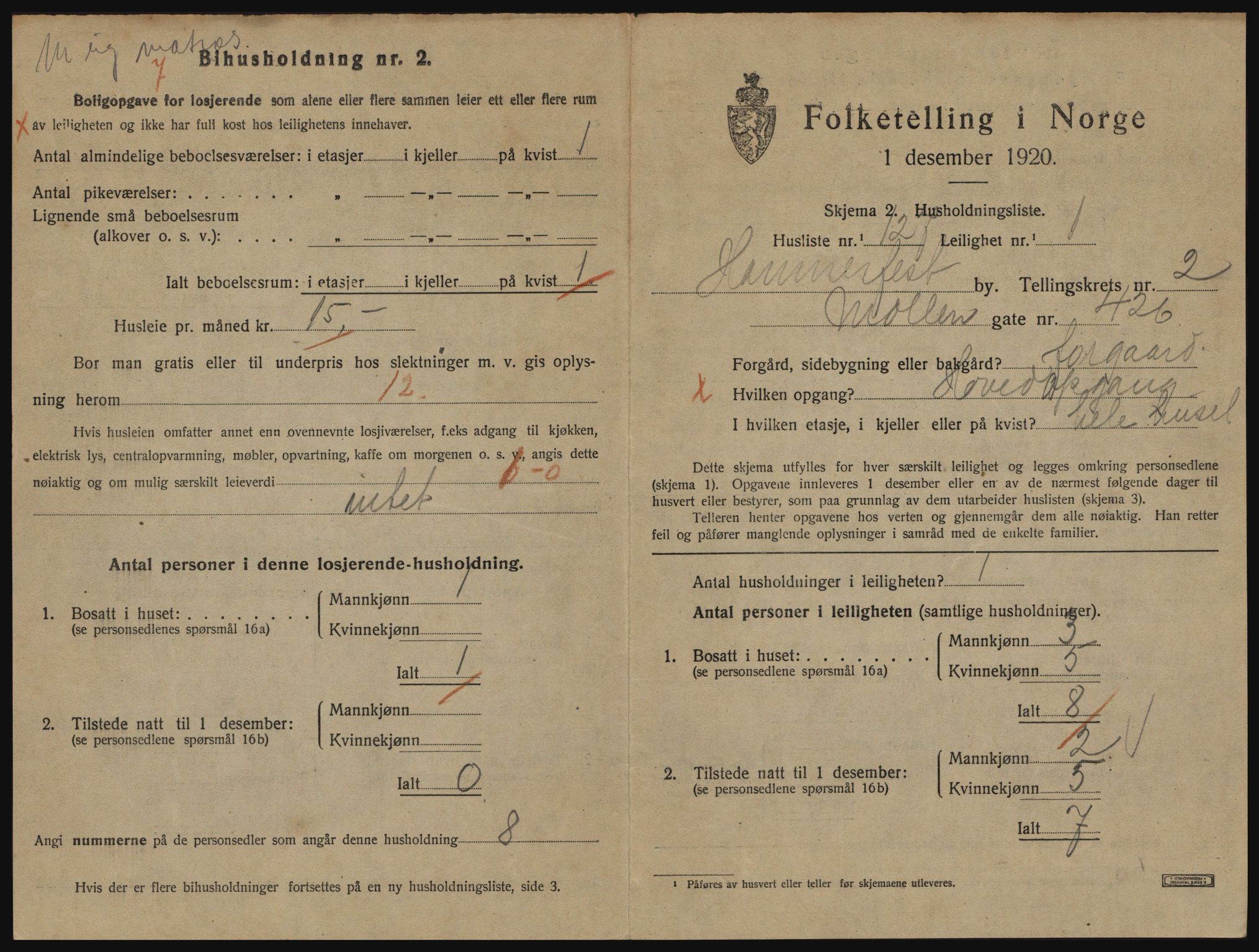 SATØ, 1920 census for Hammerfest, 1920, p. 2292