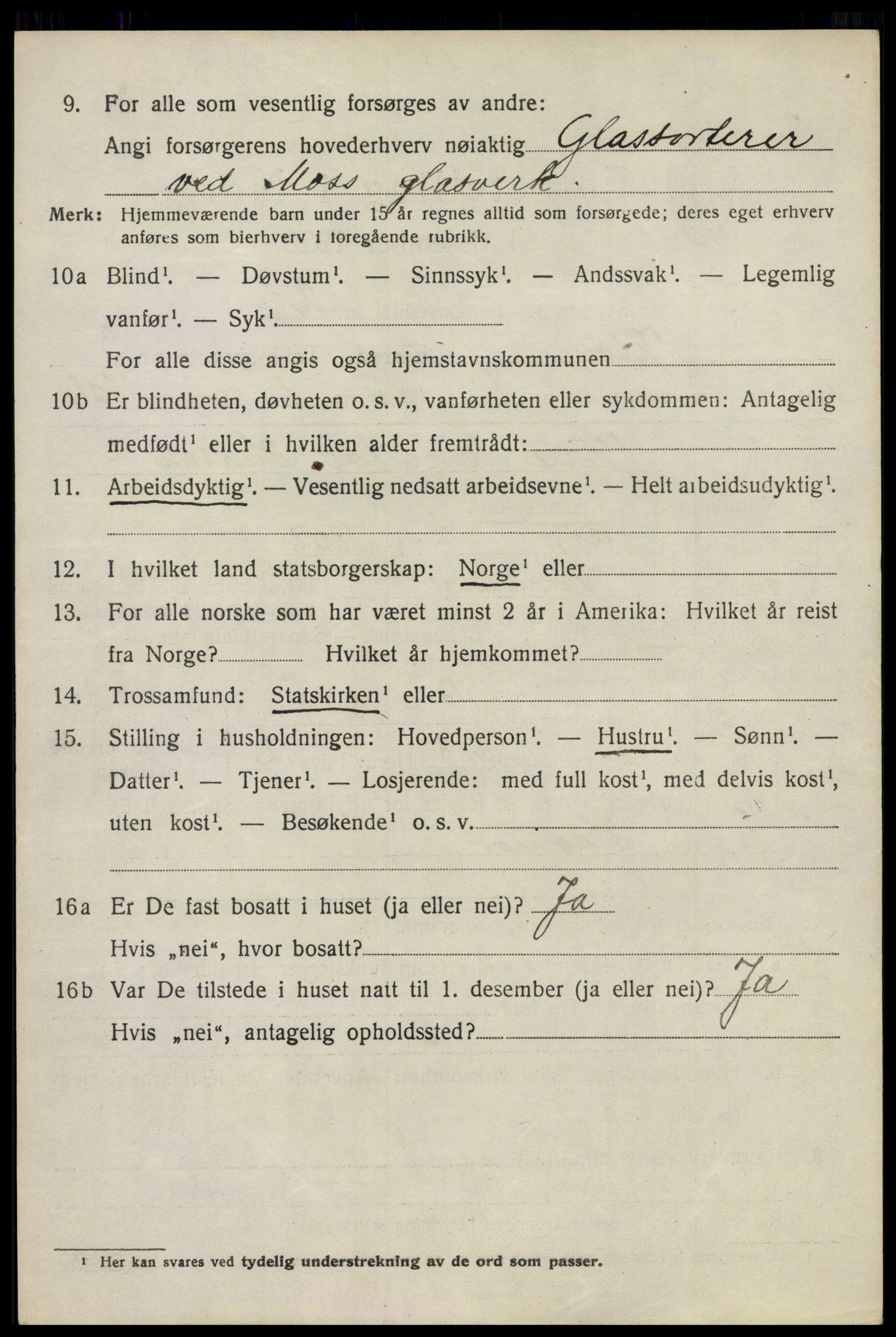 SAO, 1920 census for Moss land district, 1920, p. 2904