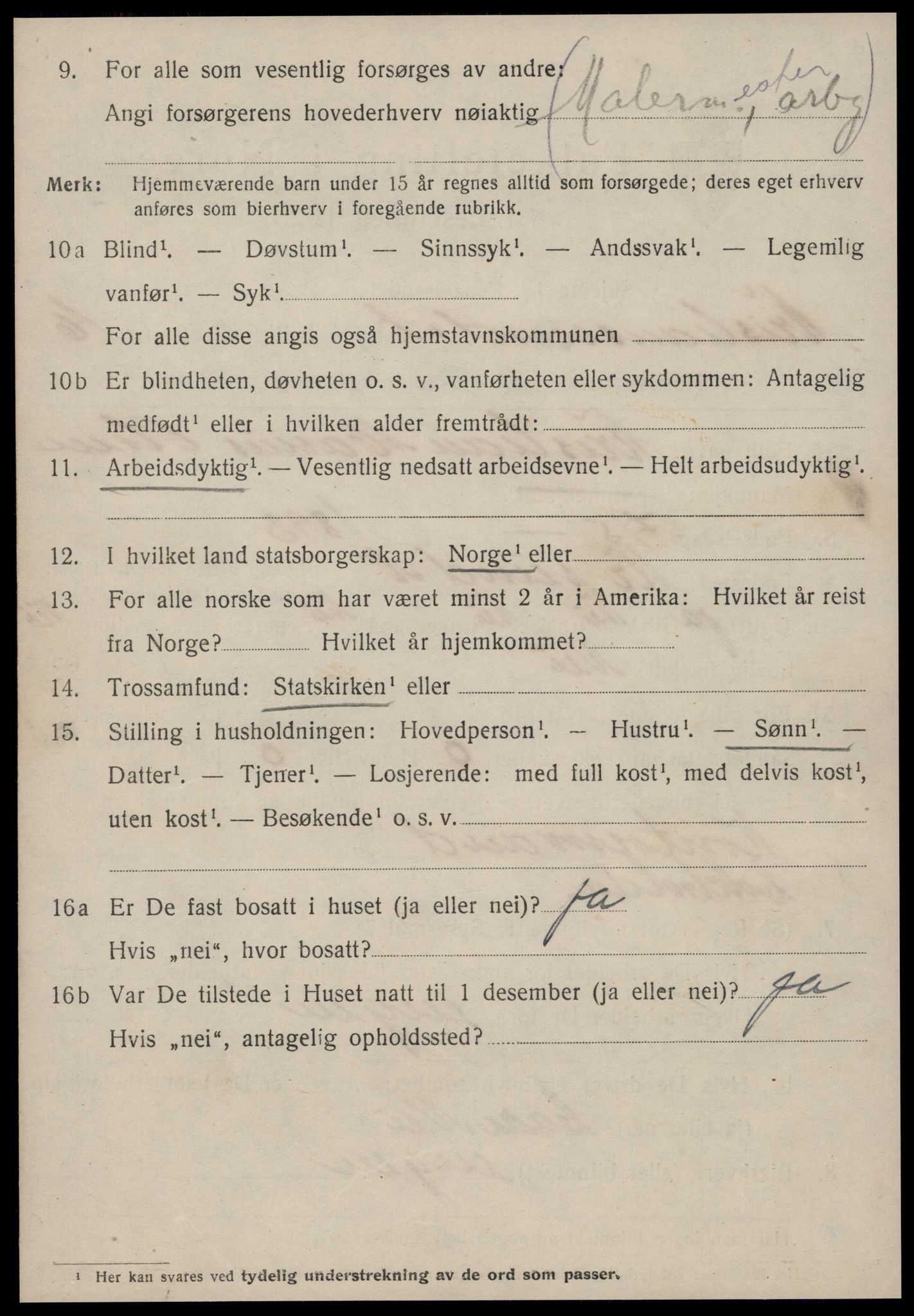 SAT, 1920 census for Kristiansund, 1920, p. 35452