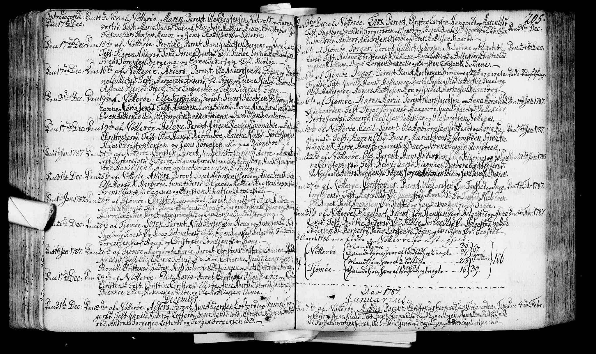Nøtterøy kirkebøker, SAKO/A-354/F/Fa/L0002: Parish register (official) no. I 2, 1738-1790, p. 205