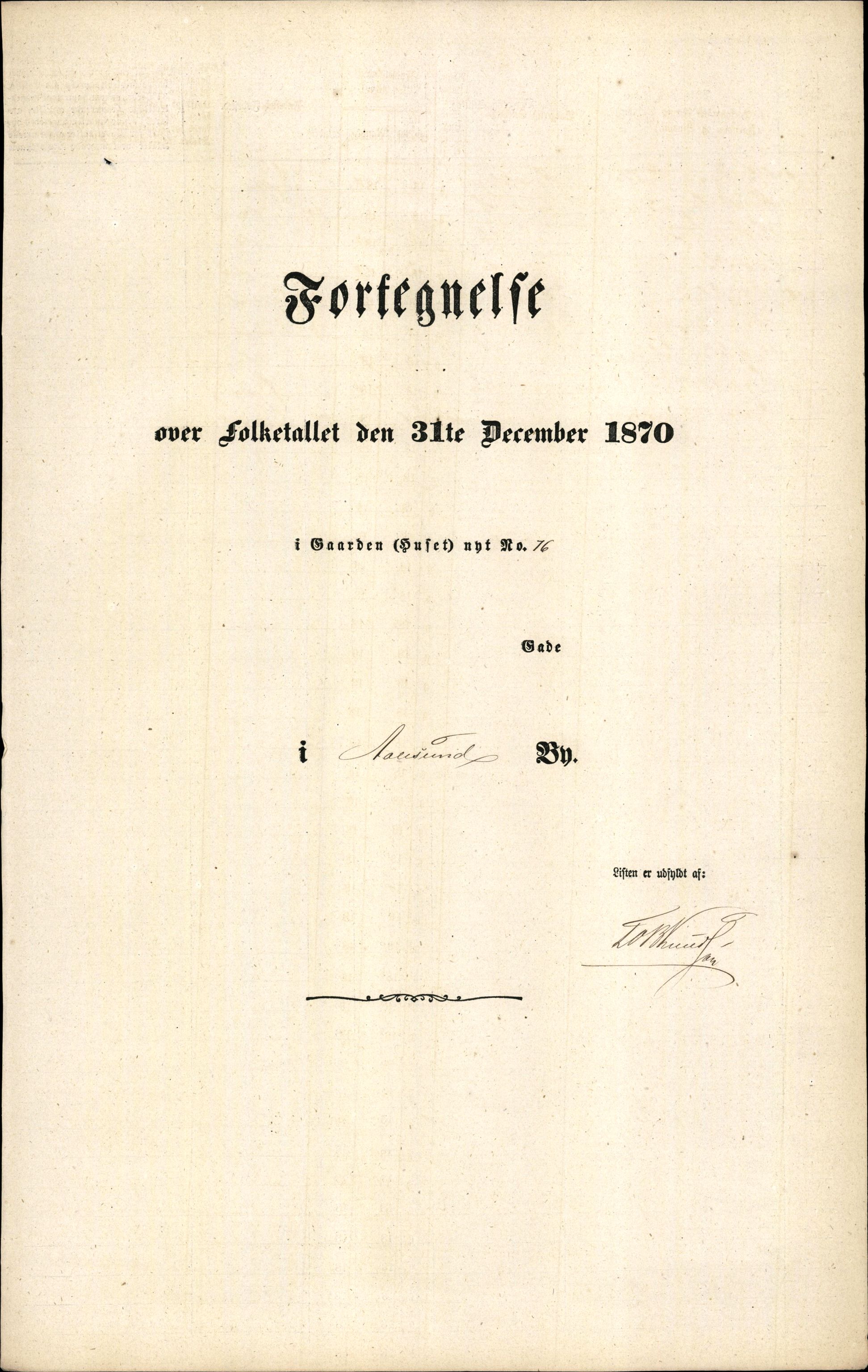 RA, 1870 census for 1501 Ålesund, 1870, p. 158