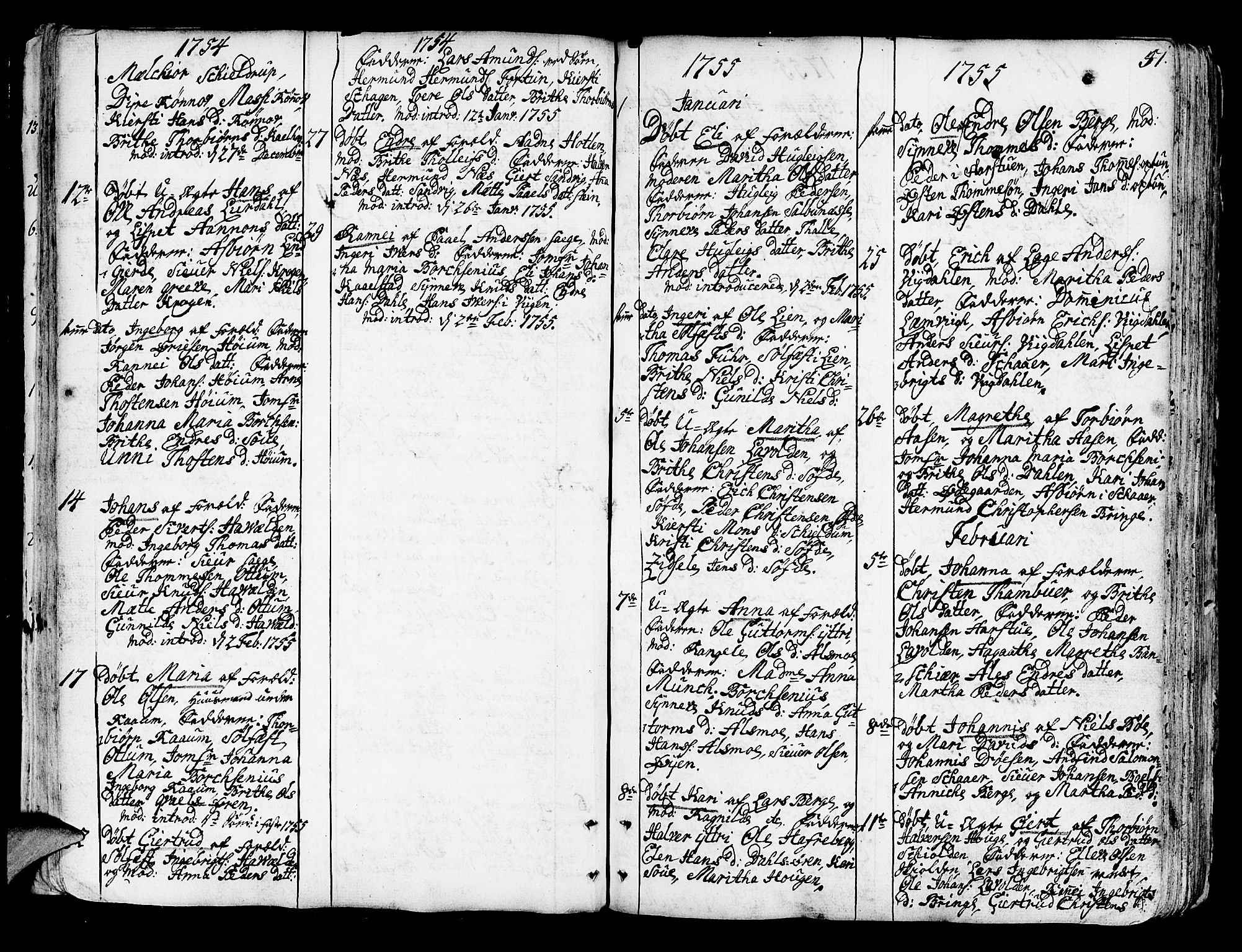 Luster sokneprestembete, AV/SAB-A-81101/H/Haa/Haaa/L0001: Parish register (official) no. A 1, 1731-1803, p. 51