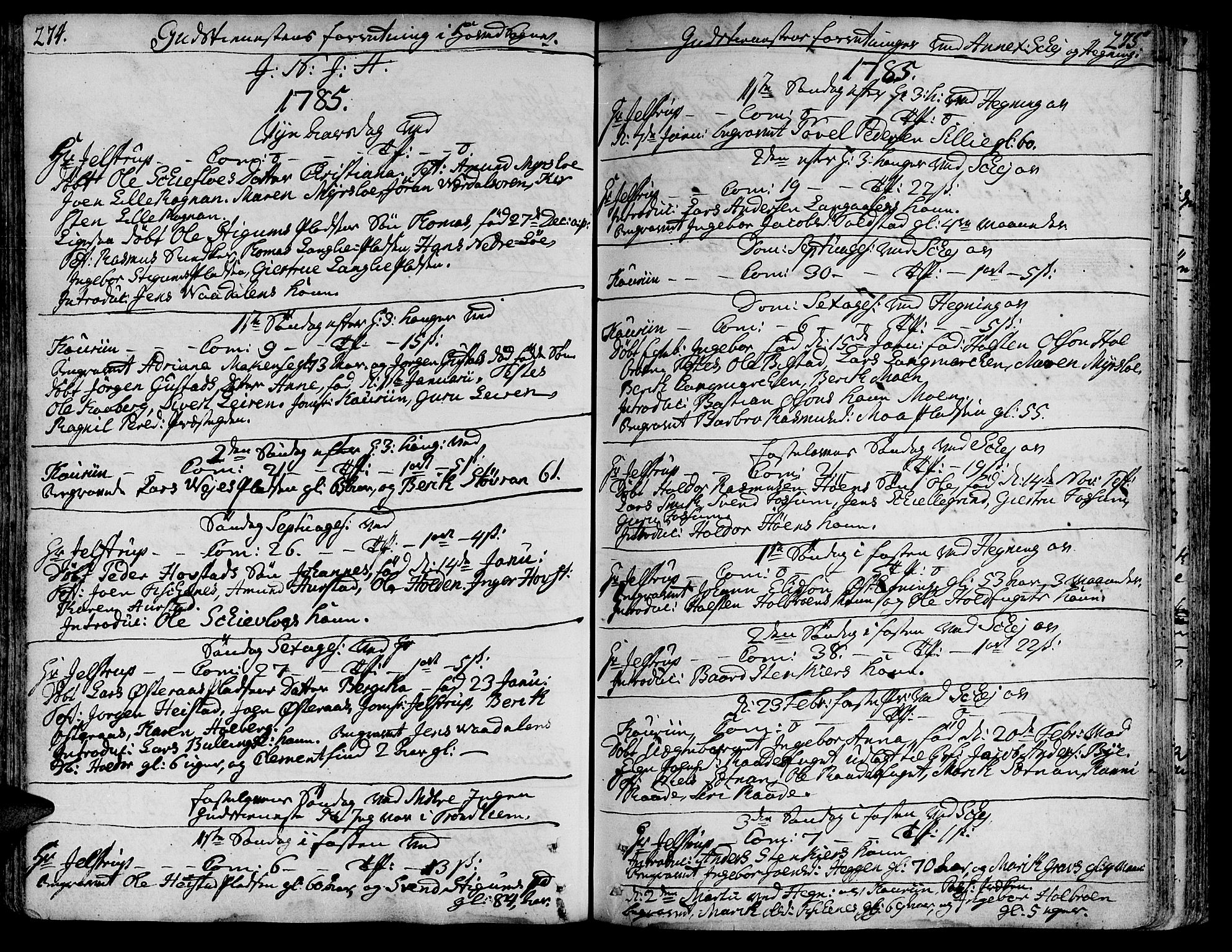 Ministerialprotokoller, klokkerbøker og fødselsregistre - Nord-Trøndelag, SAT/A-1458/735/L0331: Parish register (official) no. 735A02, 1762-1794, p. 274-275