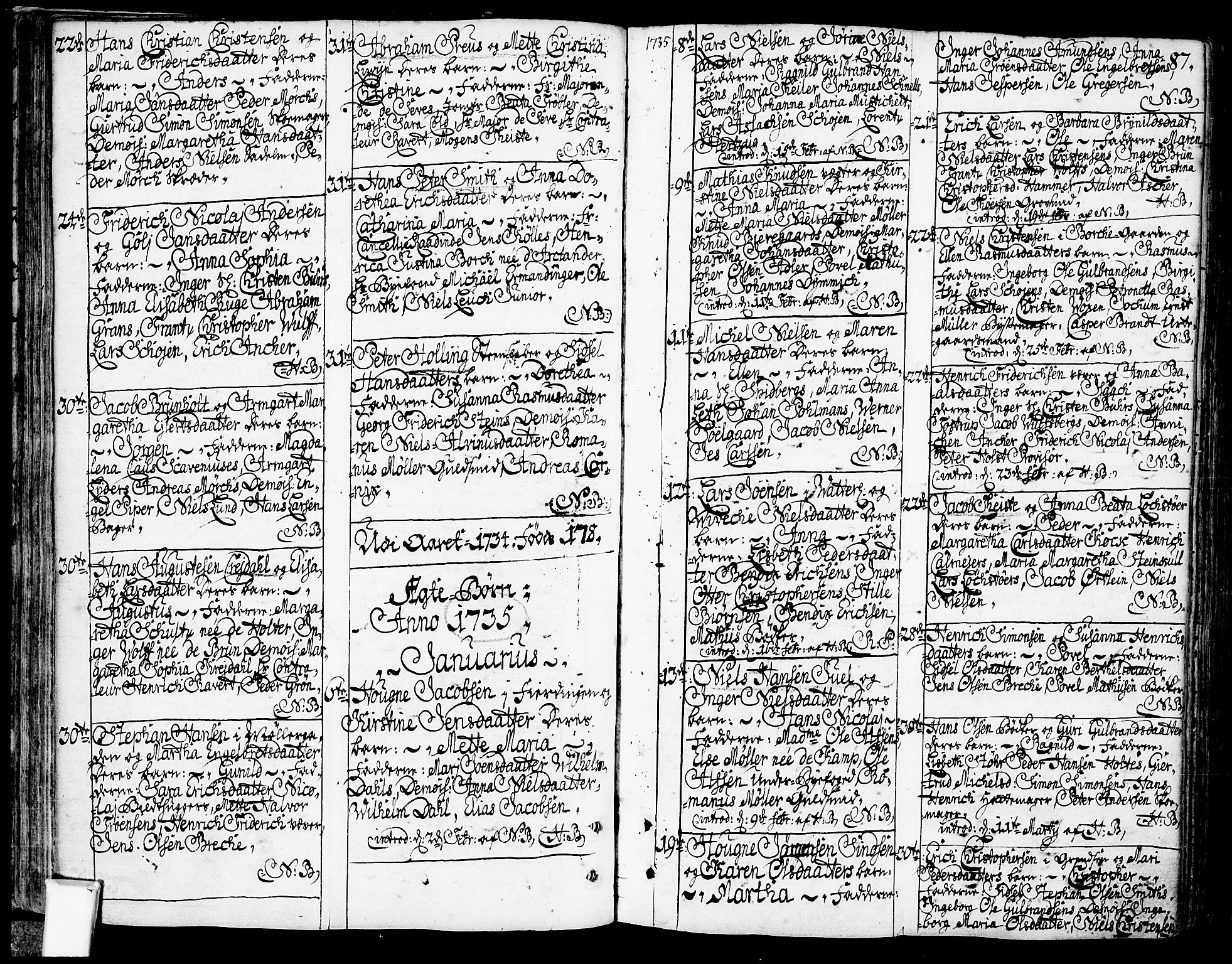 Oslo domkirke Kirkebøker, SAO/A-10752/F/Fa/L0003: Parish register (official) no. 3, 1731-1743, p. 87