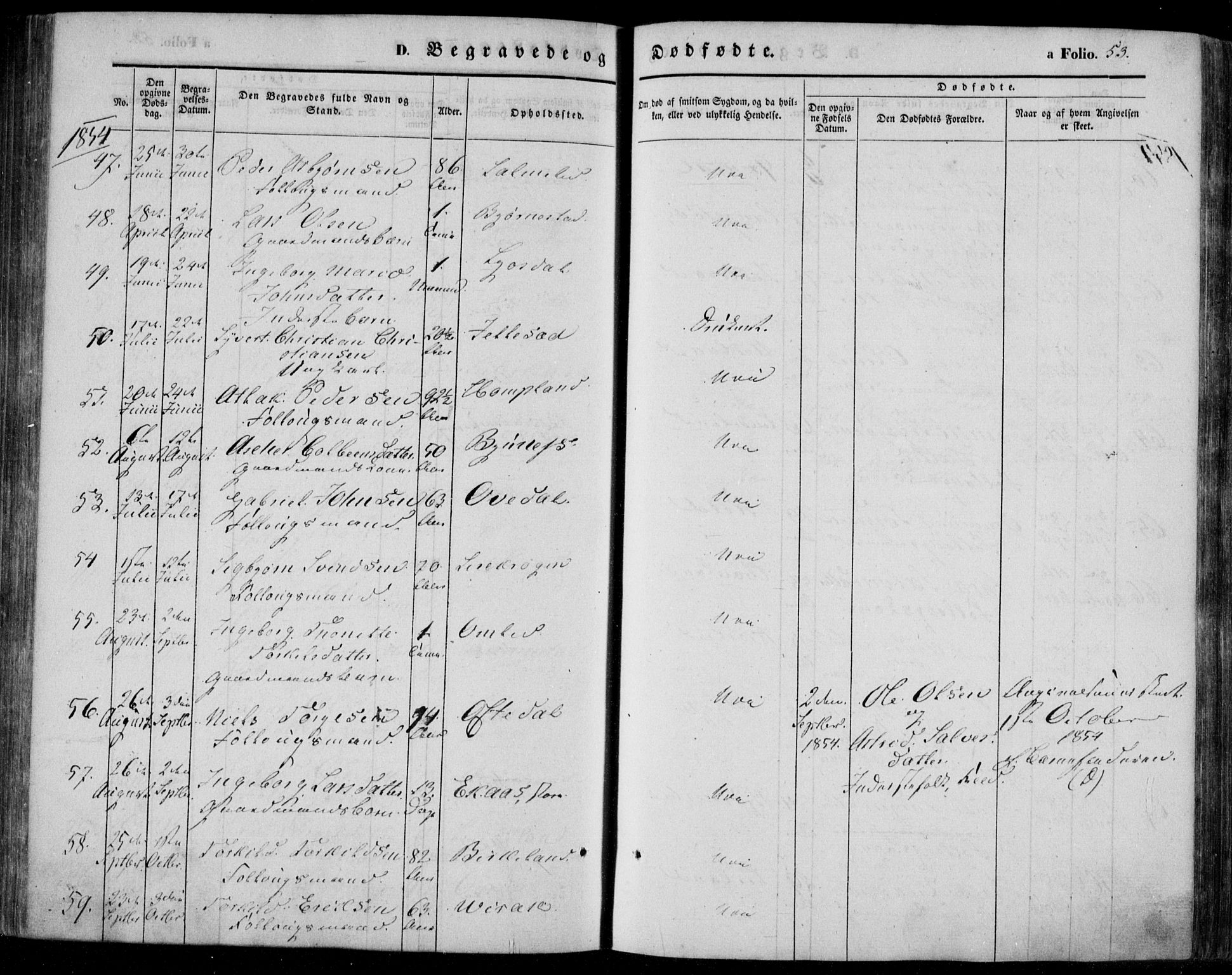 Bakke sokneprestkontor, AV/SAK-1111-0002/F/Fa/Faa/L0005: Parish register (official) no. A 5, 1847-1855, p. 53