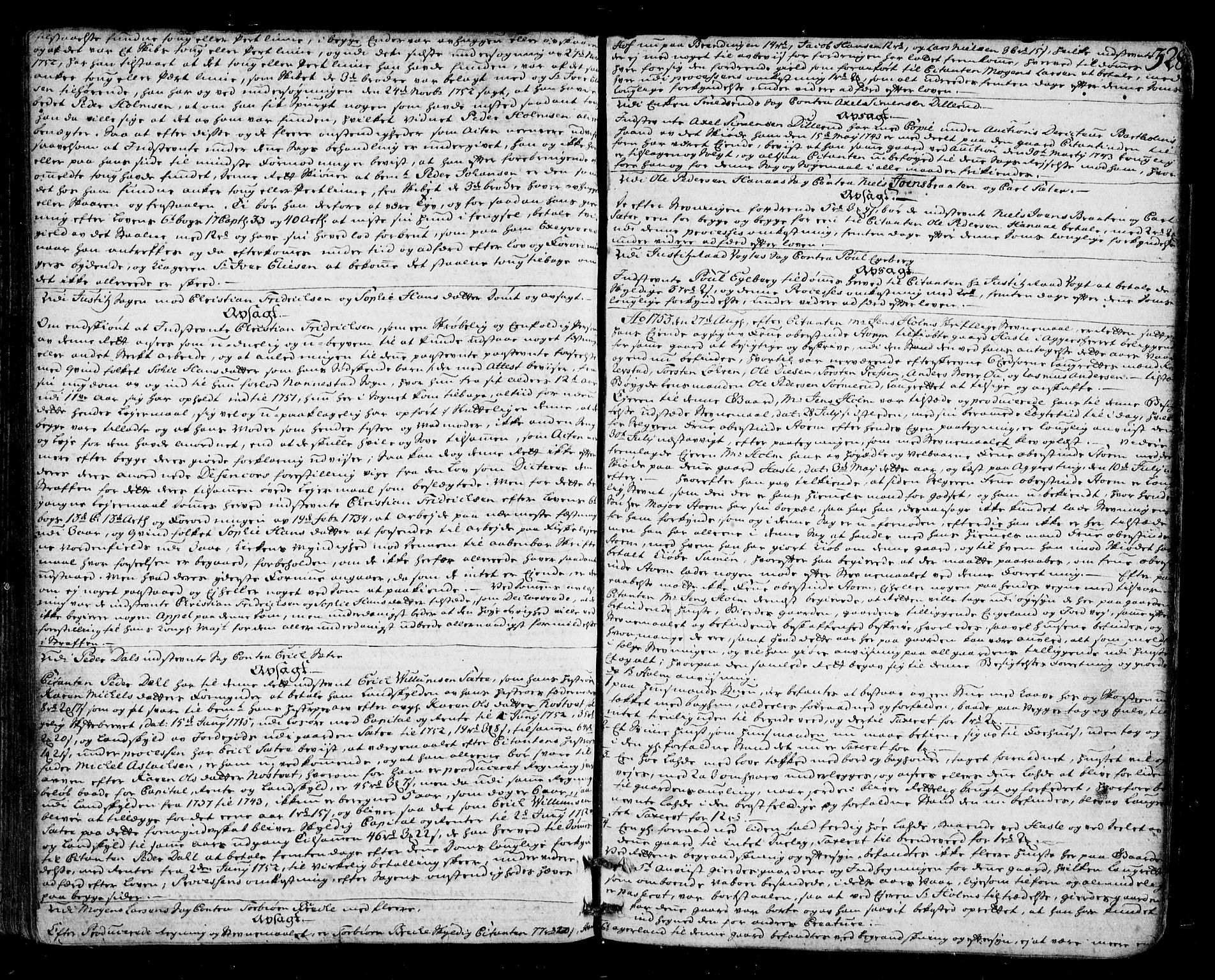 Aker sorenskriveri, SAO/A-10895/F/Fb/L0040: Tingbok, 1748-1753, p. 327b-328a