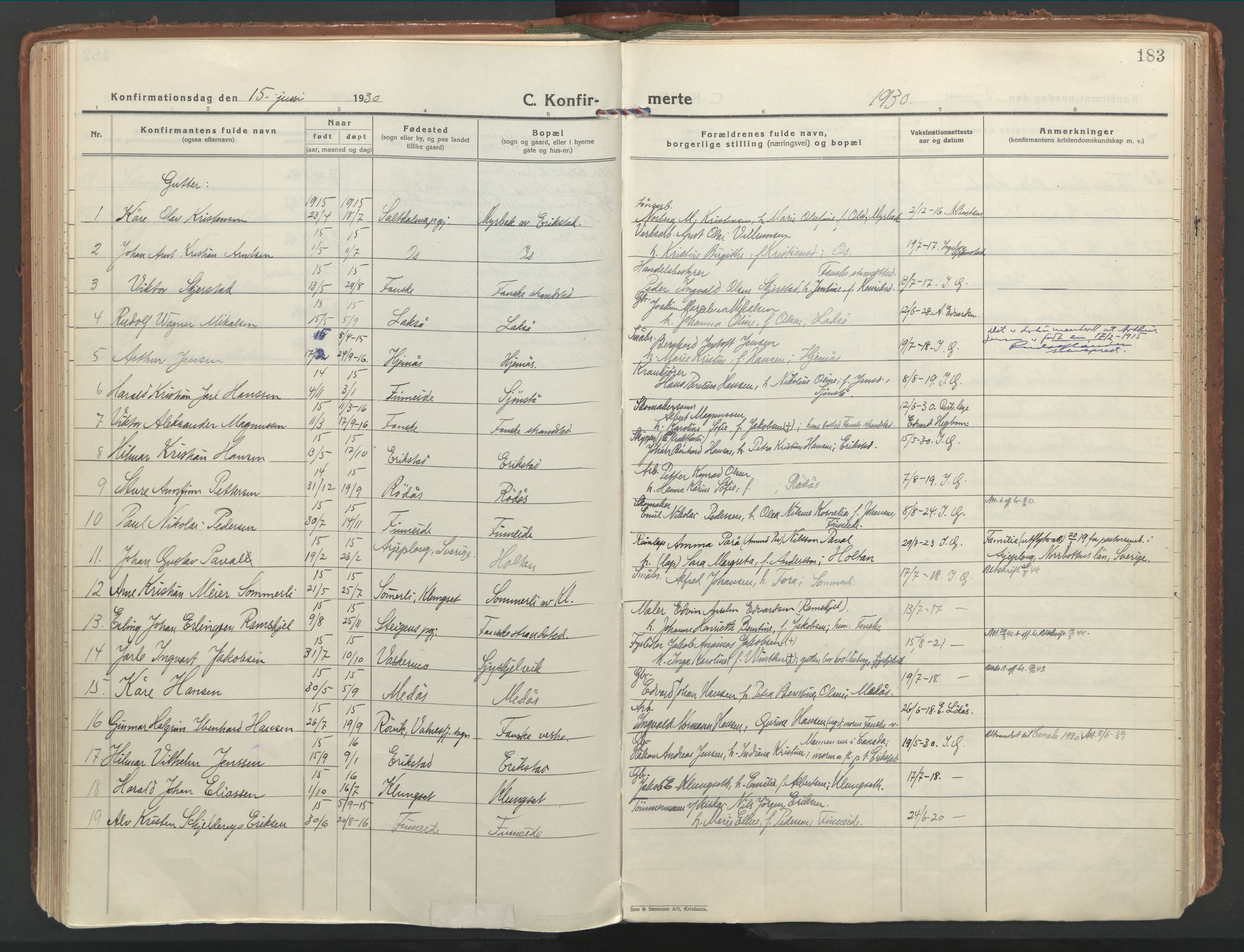 Ministerialprotokoller, klokkerbøker og fødselsregistre - Nordland, SAT/A-1459/849/L0699: Parish register (official) no. 849A10, 1924-1937, p. 183