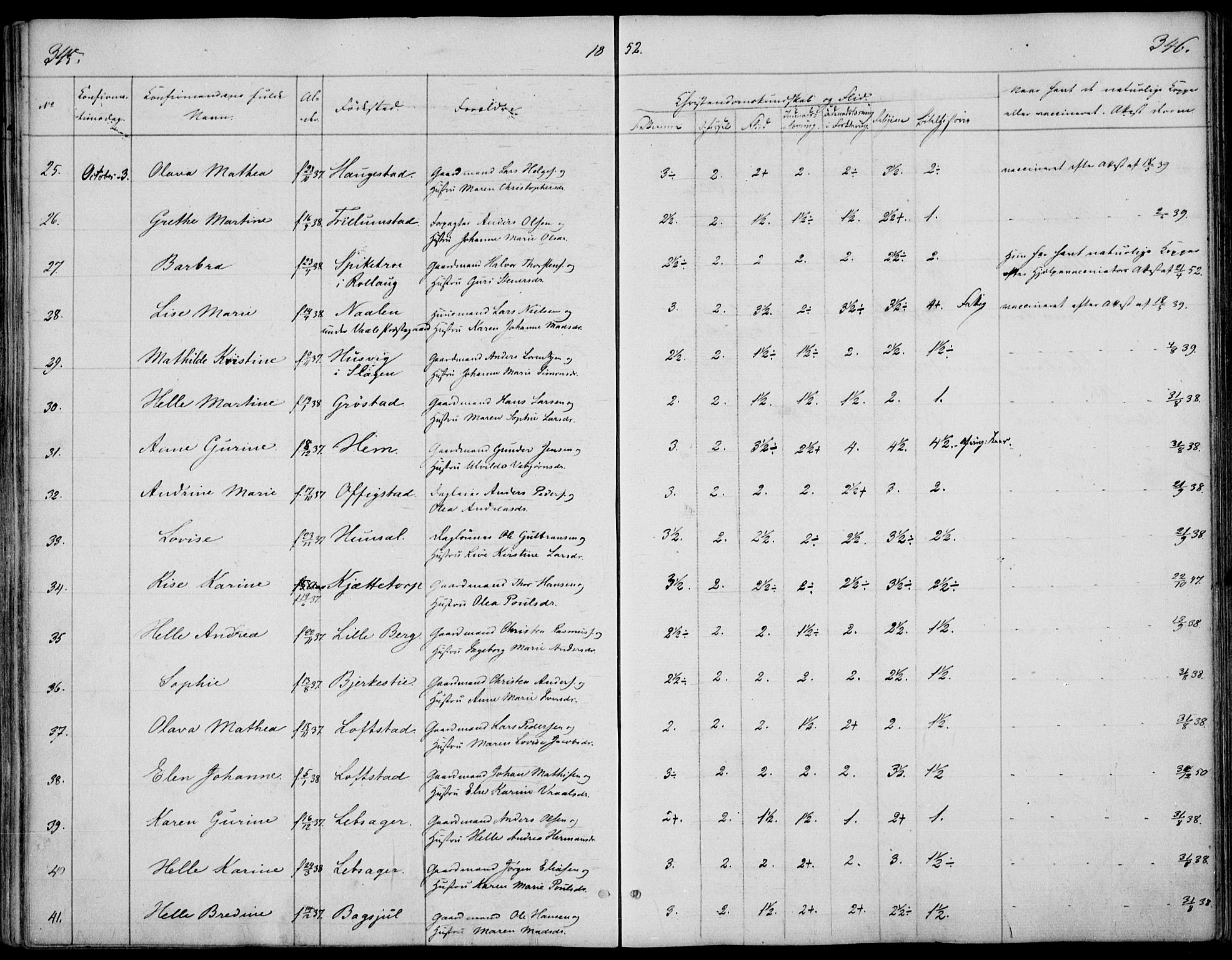 Våle kirkebøker, AV/SAKO-A-334/F/Fa/L0009a: Parish register (official) no. I 9A, 1839-1860, p. 345-346