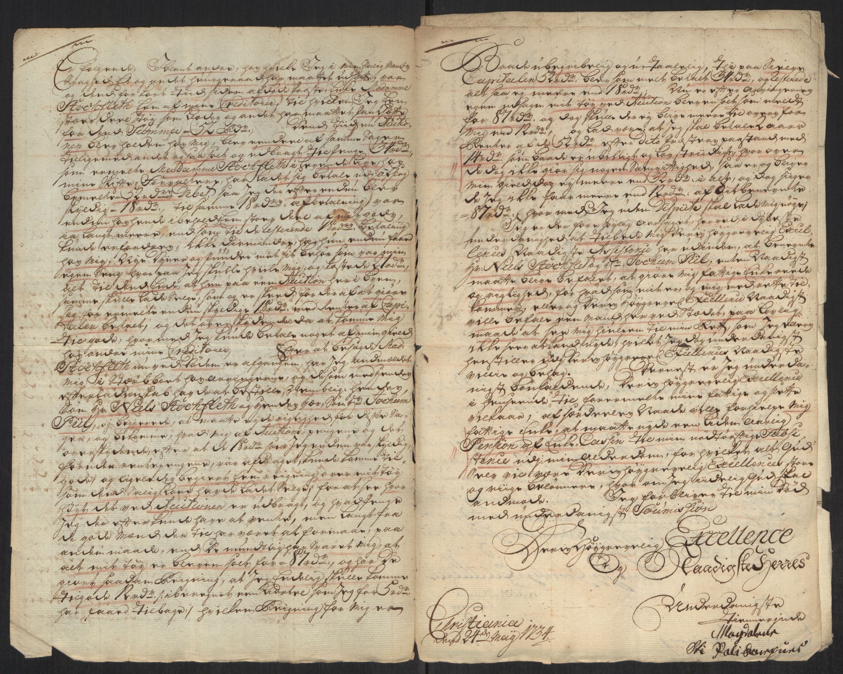 Stattholderembetet 1572-1771, AV/RA-EA-2870/Ef/L0107: Brev fra embetsmenn og andre, 1733-1734, p. 340