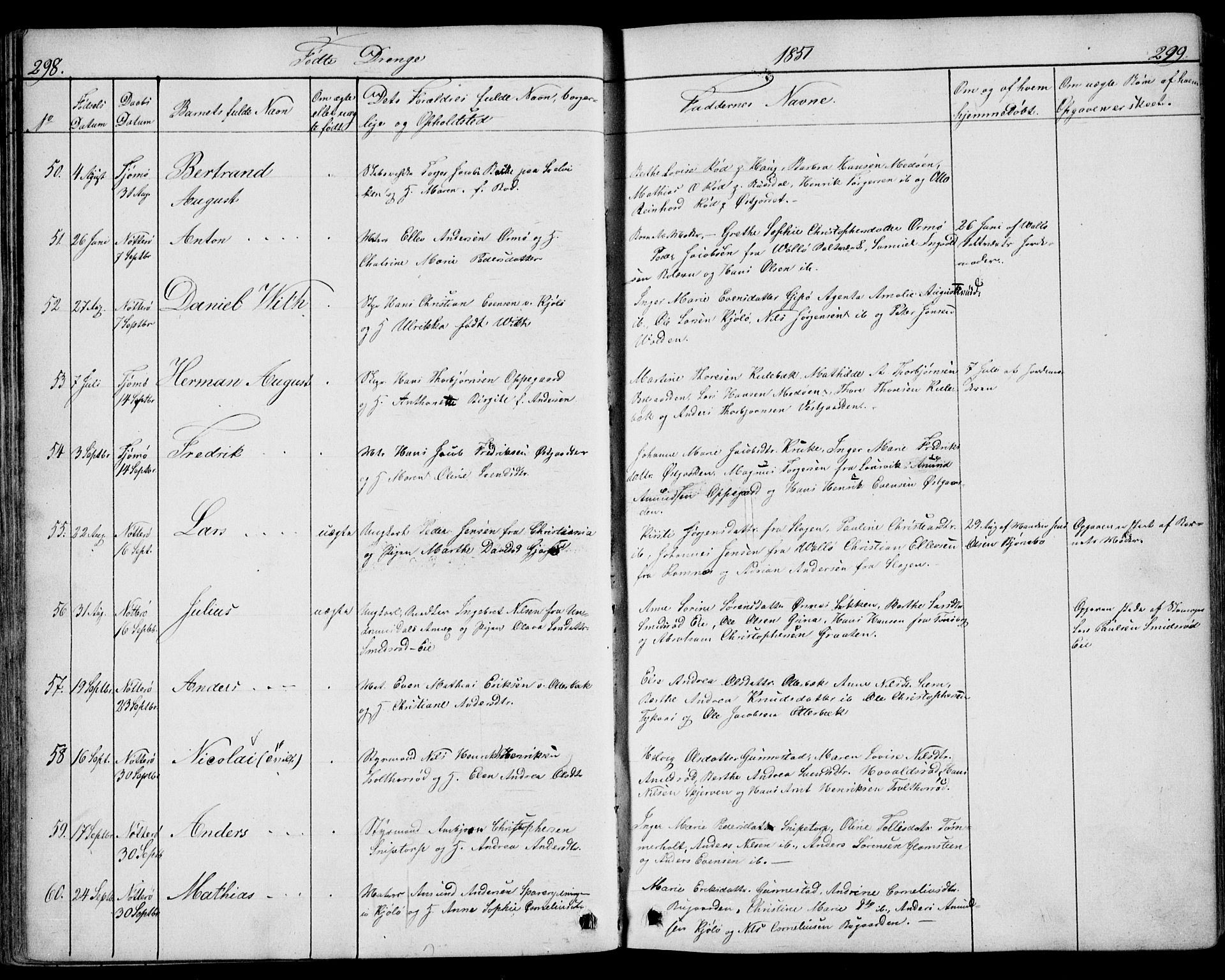 Nøtterøy kirkebøker, AV/SAKO-A-354/F/Fa/L0005: Parish register (official) no. I 5, 1839-1852, p. 298-299