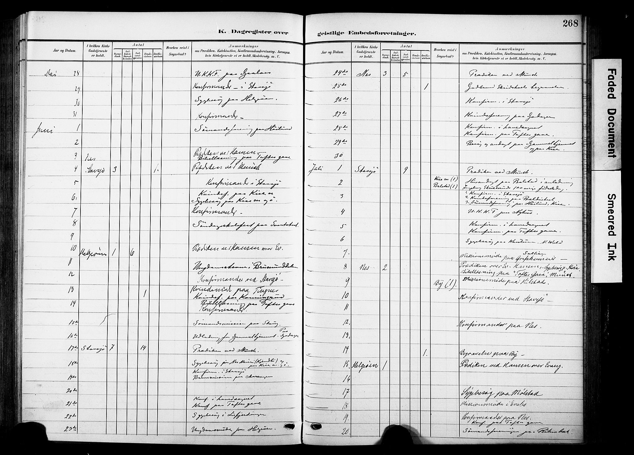 Nes prestekontor, Hedmark, AV/SAH-PREST-020/K/Ka/L0014: Parish register (official) no. 14, 1906-1929, p. 268