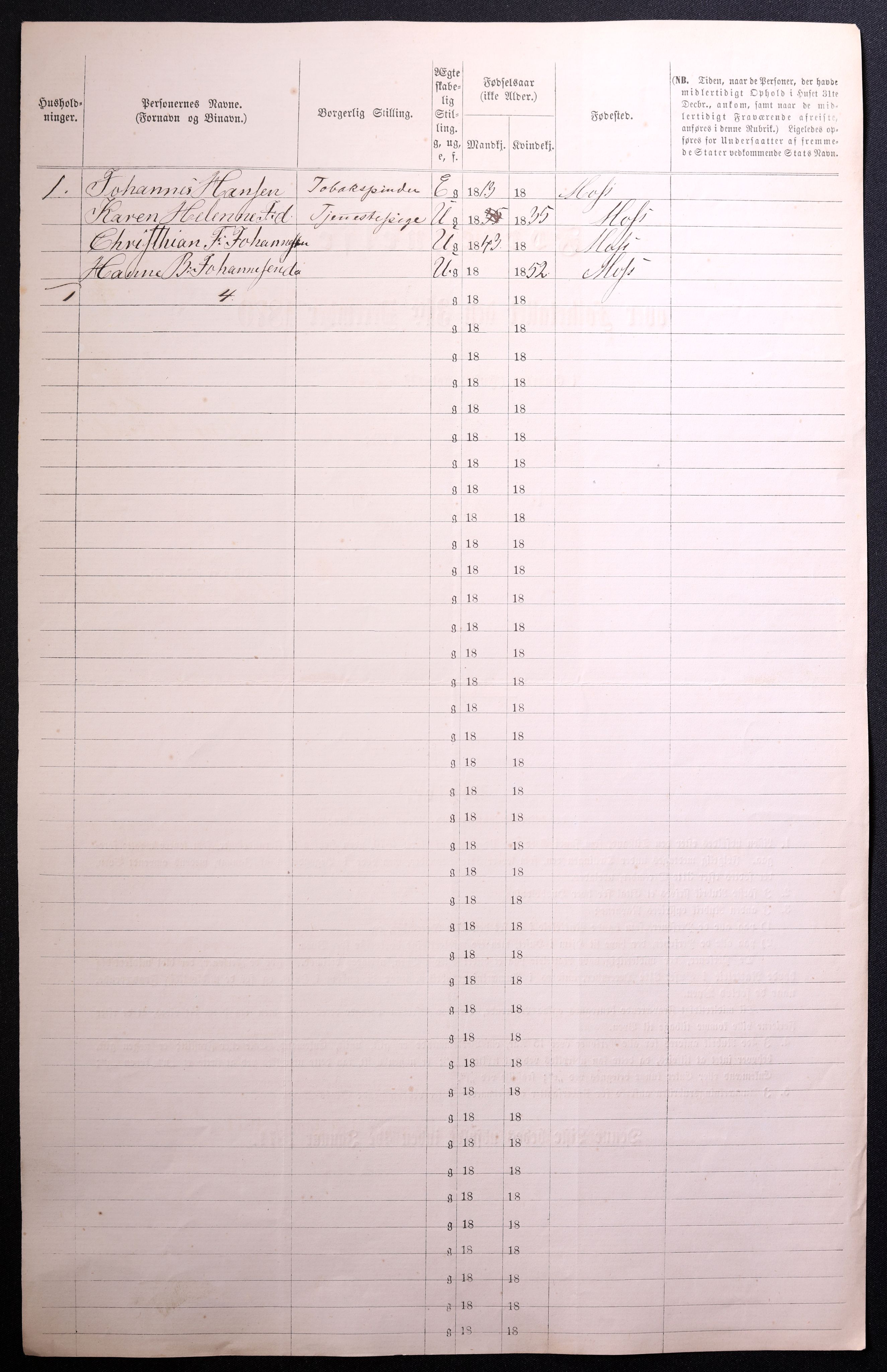 RA, 1870 census for 0104 Moss, 1870, p. 348