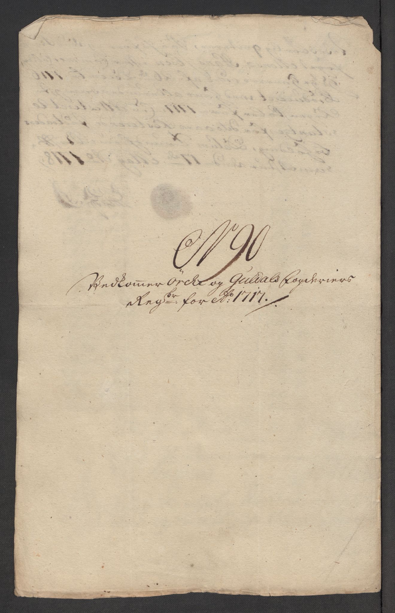 Rentekammeret inntil 1814, Reviderte regnskaper, Fogderegnskap, AV/RA-EA-4092/R60/L3969: Fogderegnskap Orkdal og Gauldal, 1717, p. 579