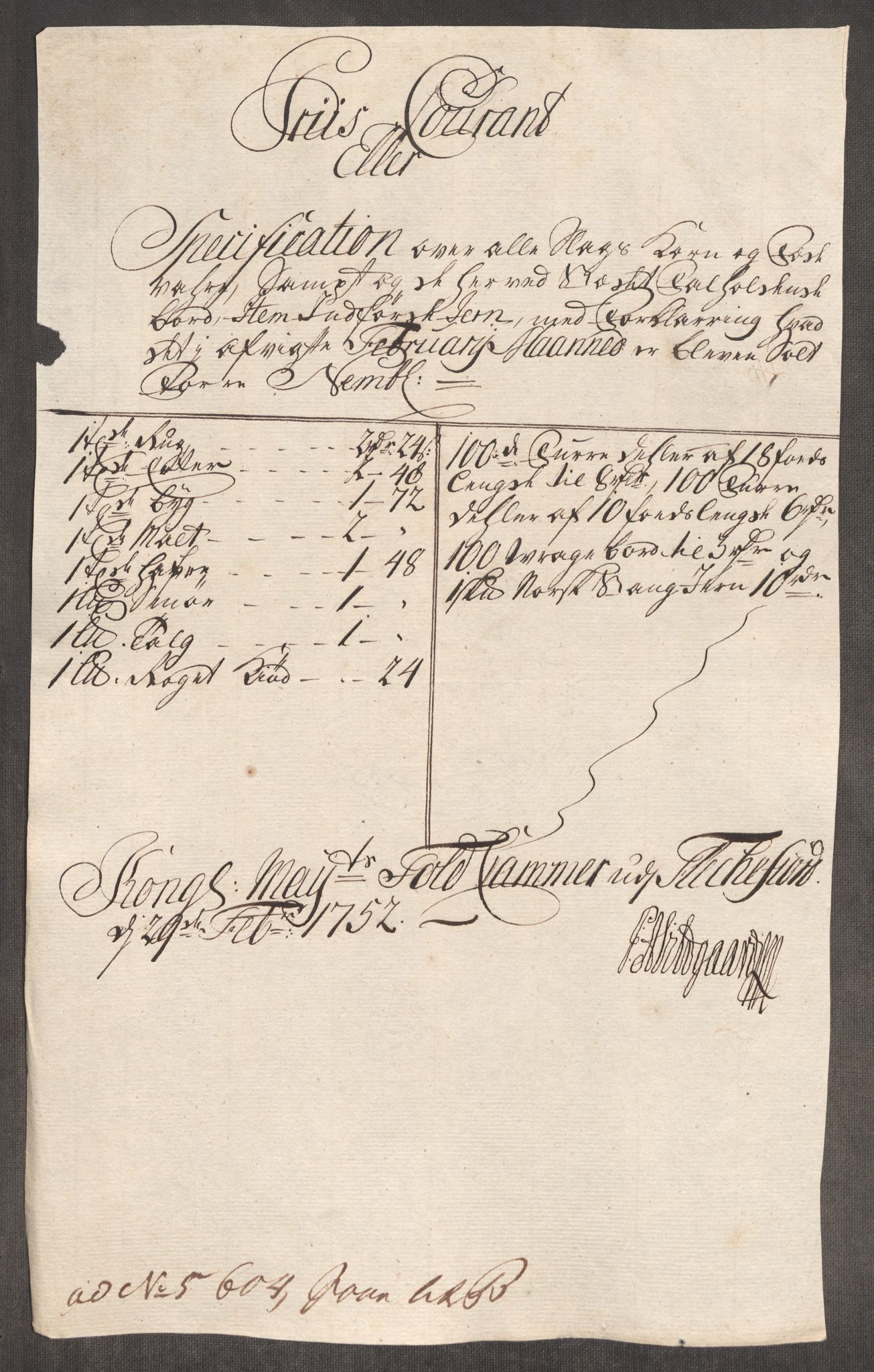 Rentekammeret inntil 1814, Realistisk ordnet avdeling, RA/EA-4070/Oe/L0004: [Ø1]: Priskuranter, 1749-1752, p. 991