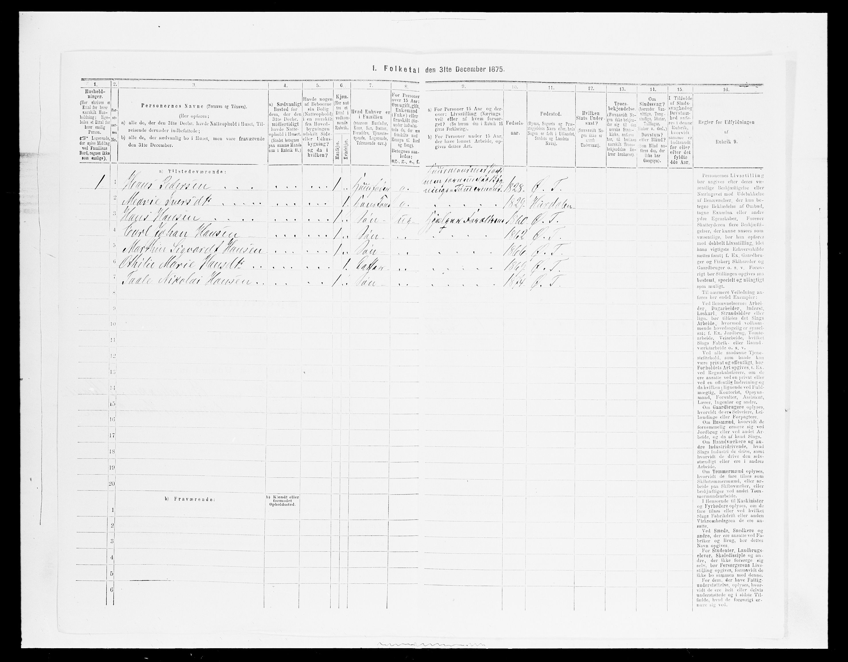 SAH, 1875 census for 0528P Østre Toten, 1875, p. 2634