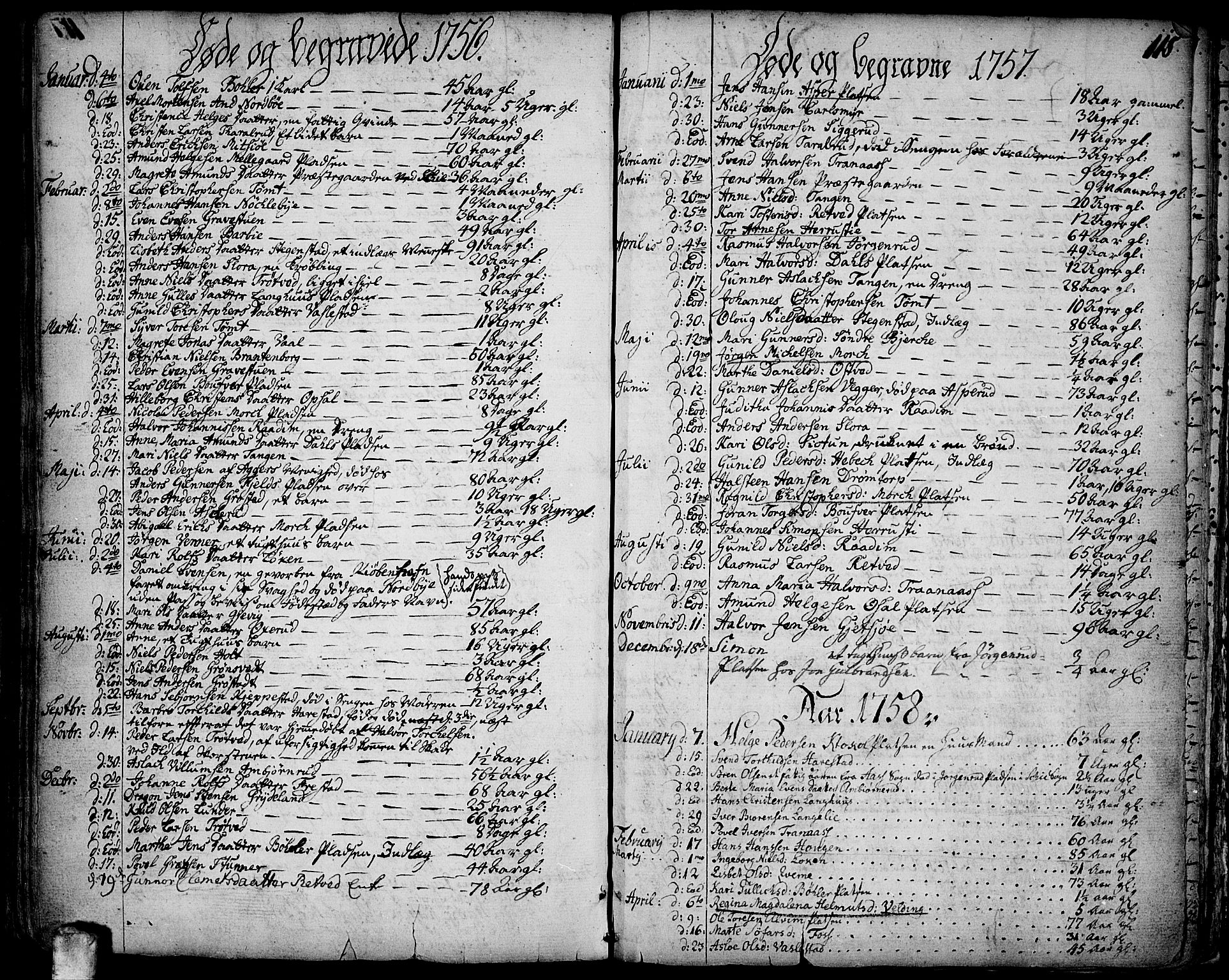 Kråkstad prestekontor Kirkebøker, SAO/A-10125a/F/Fa/L0001: Parish register (official) no. I 1, 1736-1785, p. 118