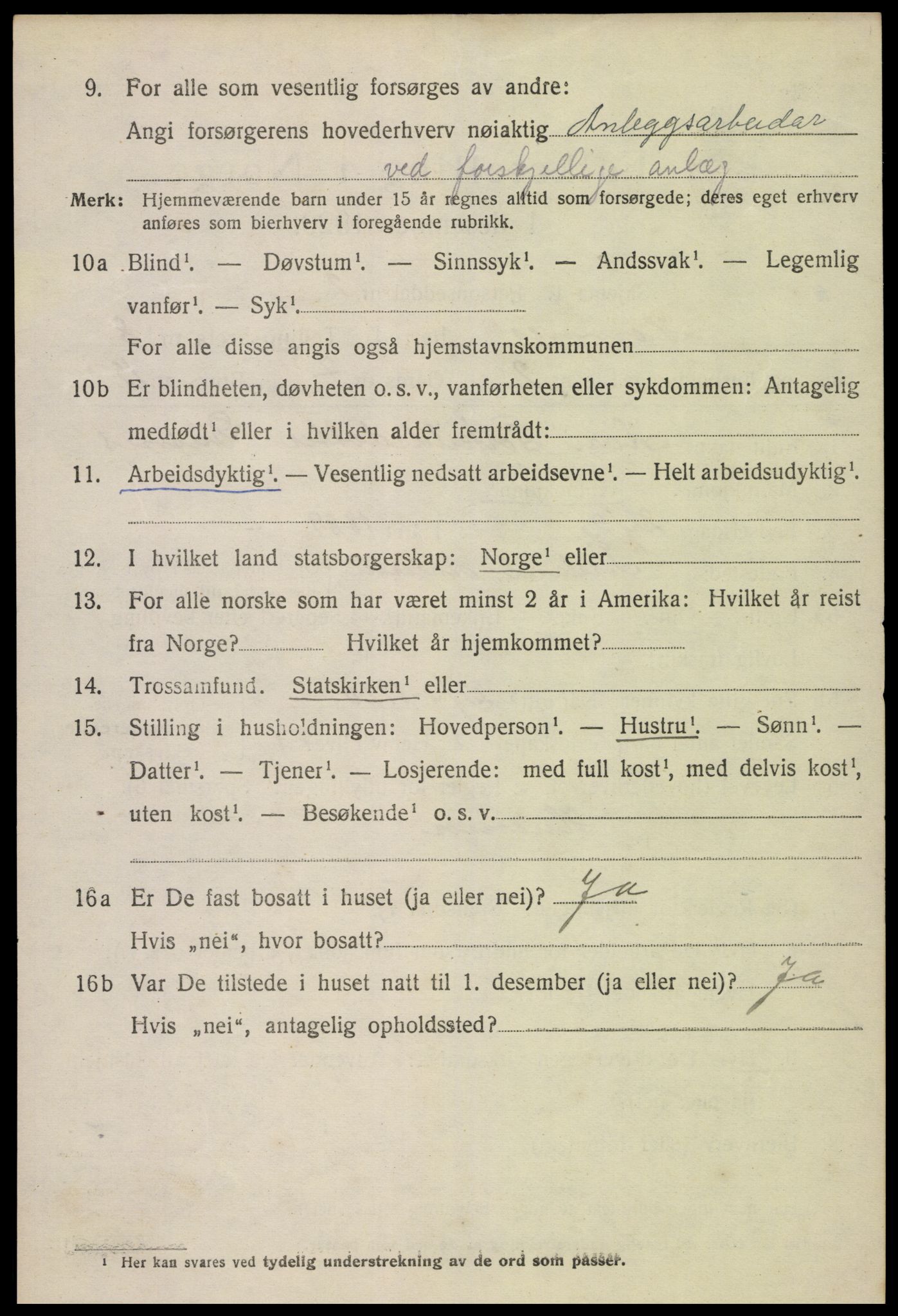 SAK, 1920 census for Hornnes, 1920, p. 1790