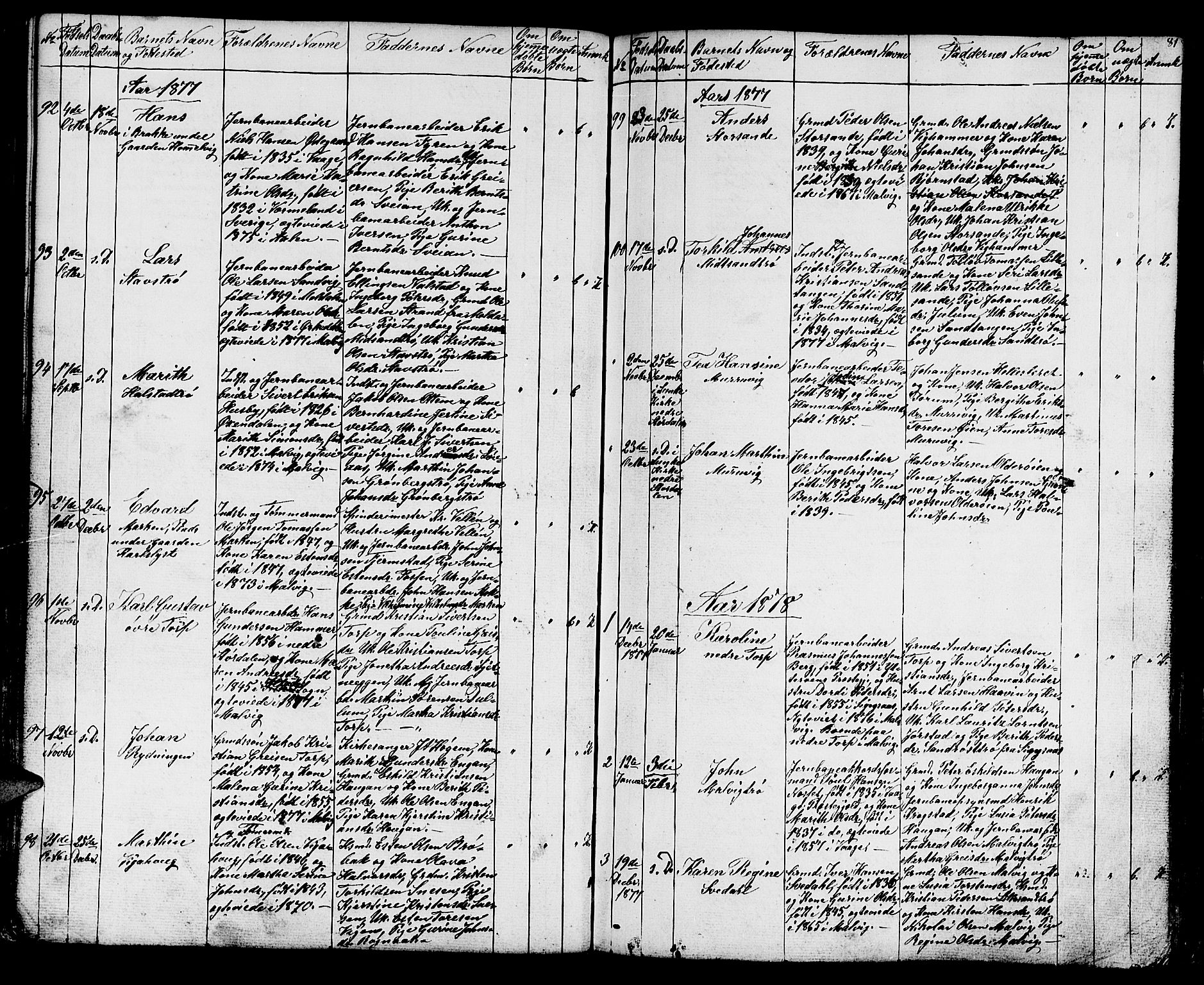 Ministerialprotokoller, klokkerbøker og fødselsregistre - Sør-Trøndelag, SAT/A-1456/616/L0422: Parish register (copy) no. 616C05, 1850-1888, p. 81