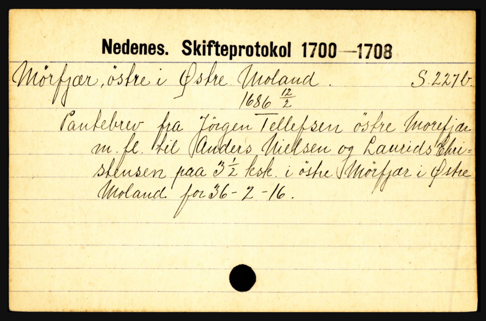 Nedenes sorenskriveri før 1824, AV/SAK-1221-0007/H, p. 20727