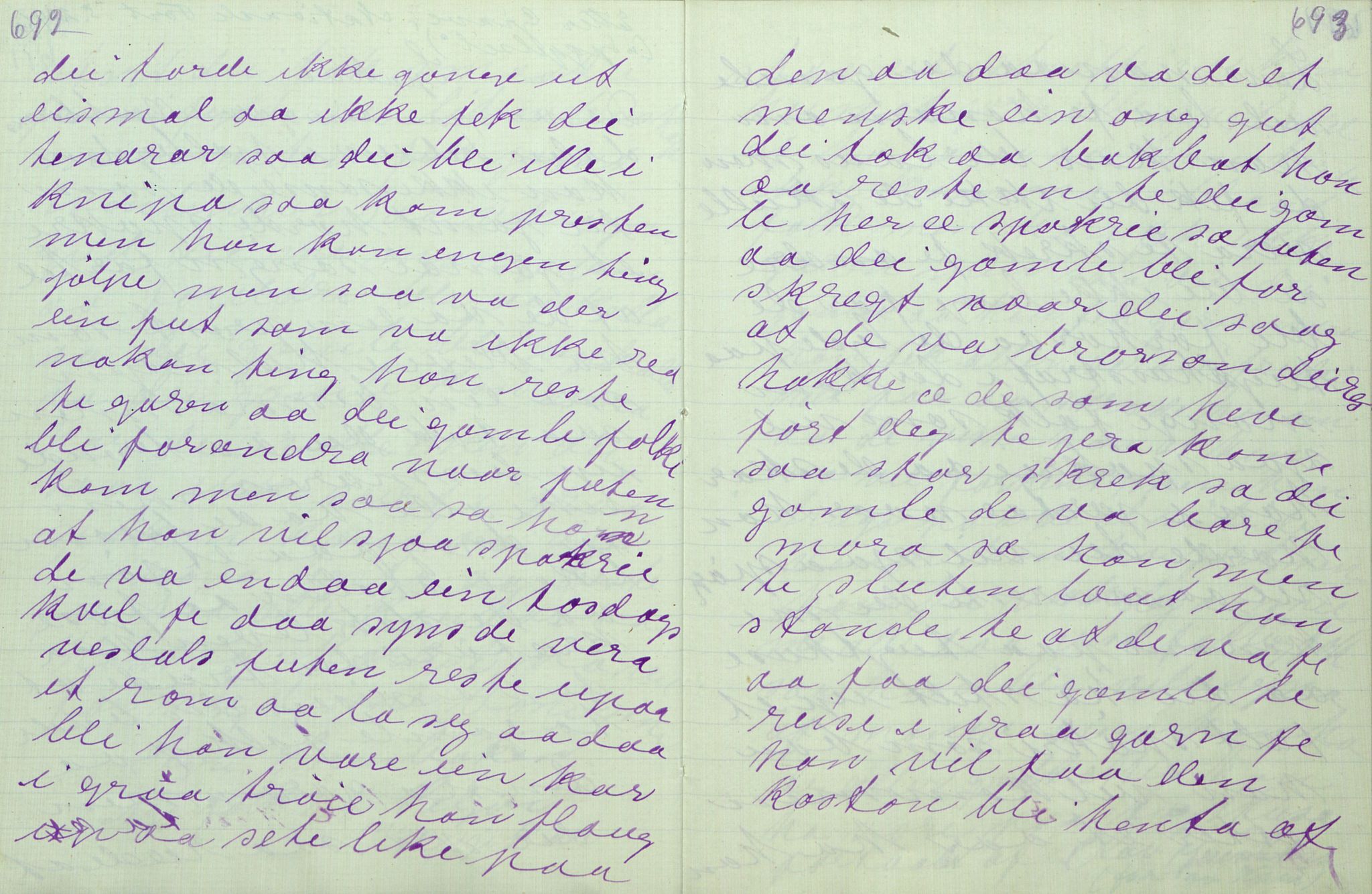 Rikard Berge, TEMU/TGM-A-1003/F/L0011/0011: 381-399 / 391 Oppskrifter av Gunnhild Kivle, 1918-1919, p. 692-693