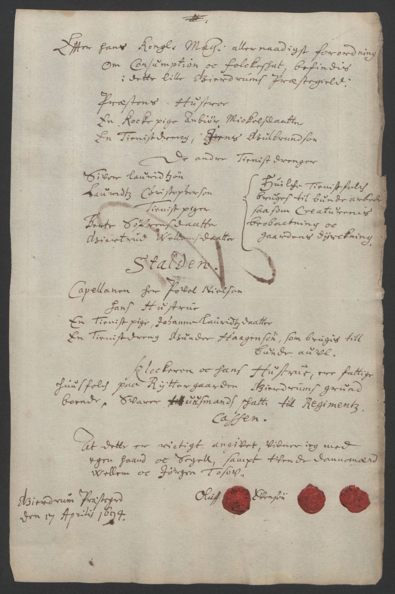 Rentekammeret inntil 1814, Reviderte regnskaper, Fogderegnskap, RA/EA-4092/R12/L0706: Fogderegnskap Øvre Romerike, 1694, p. 258