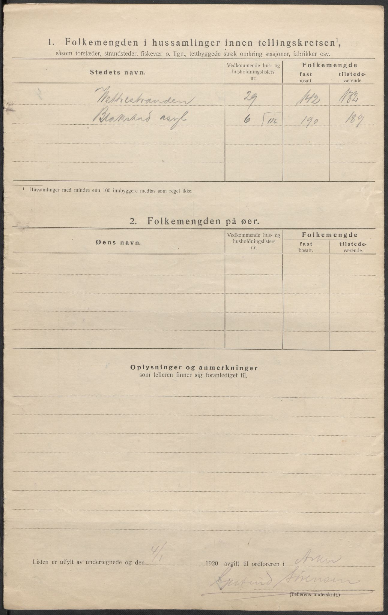 SAO, 1920 census for Asker, 1920, p. 20