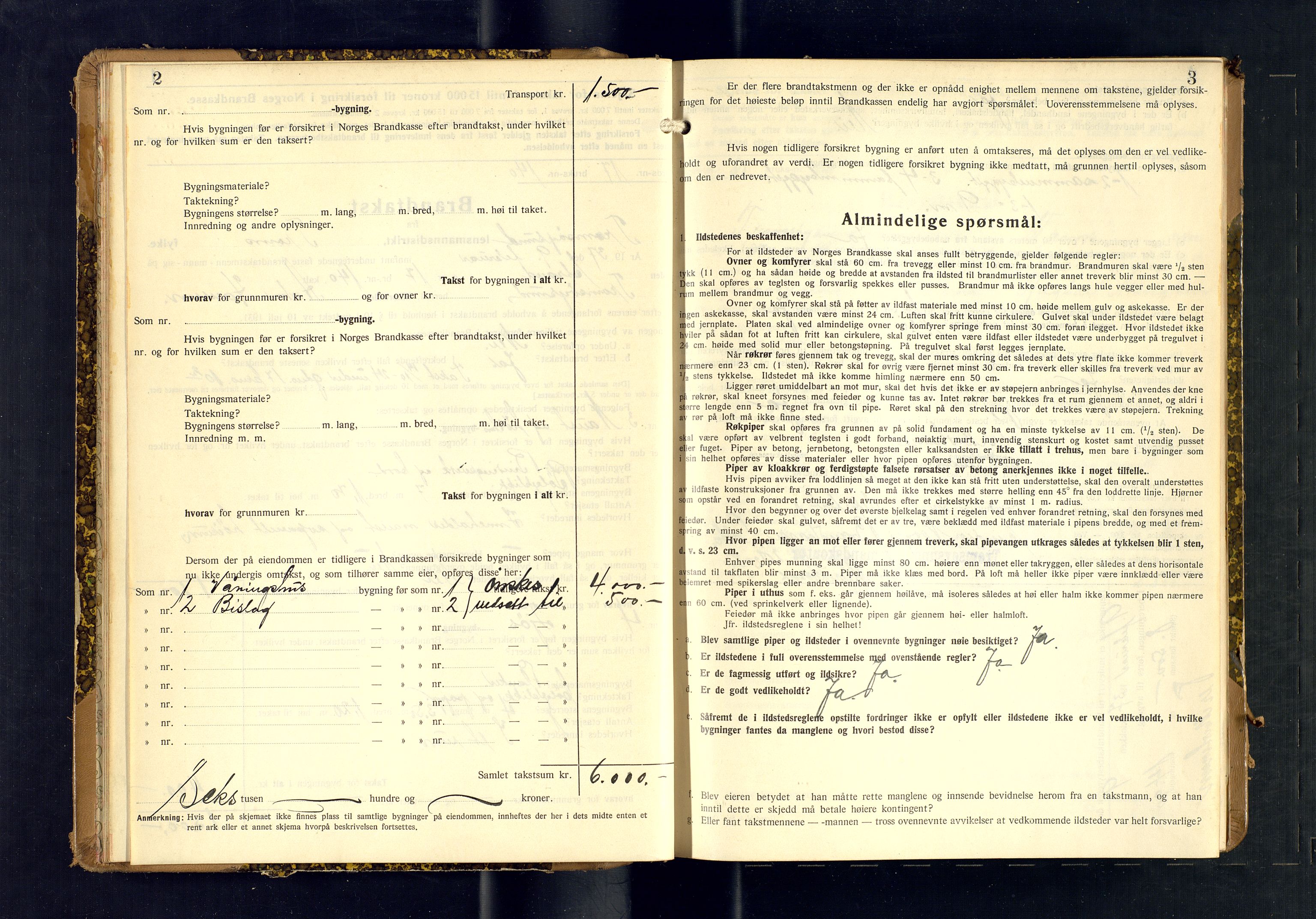 Tromsøysund lensmannskontor, AV/SATØ-SATØ-12/F/Fs/Fsb/L0755: Branntakstprotokoll (S). Med register, 1937-1938, p. 2-3