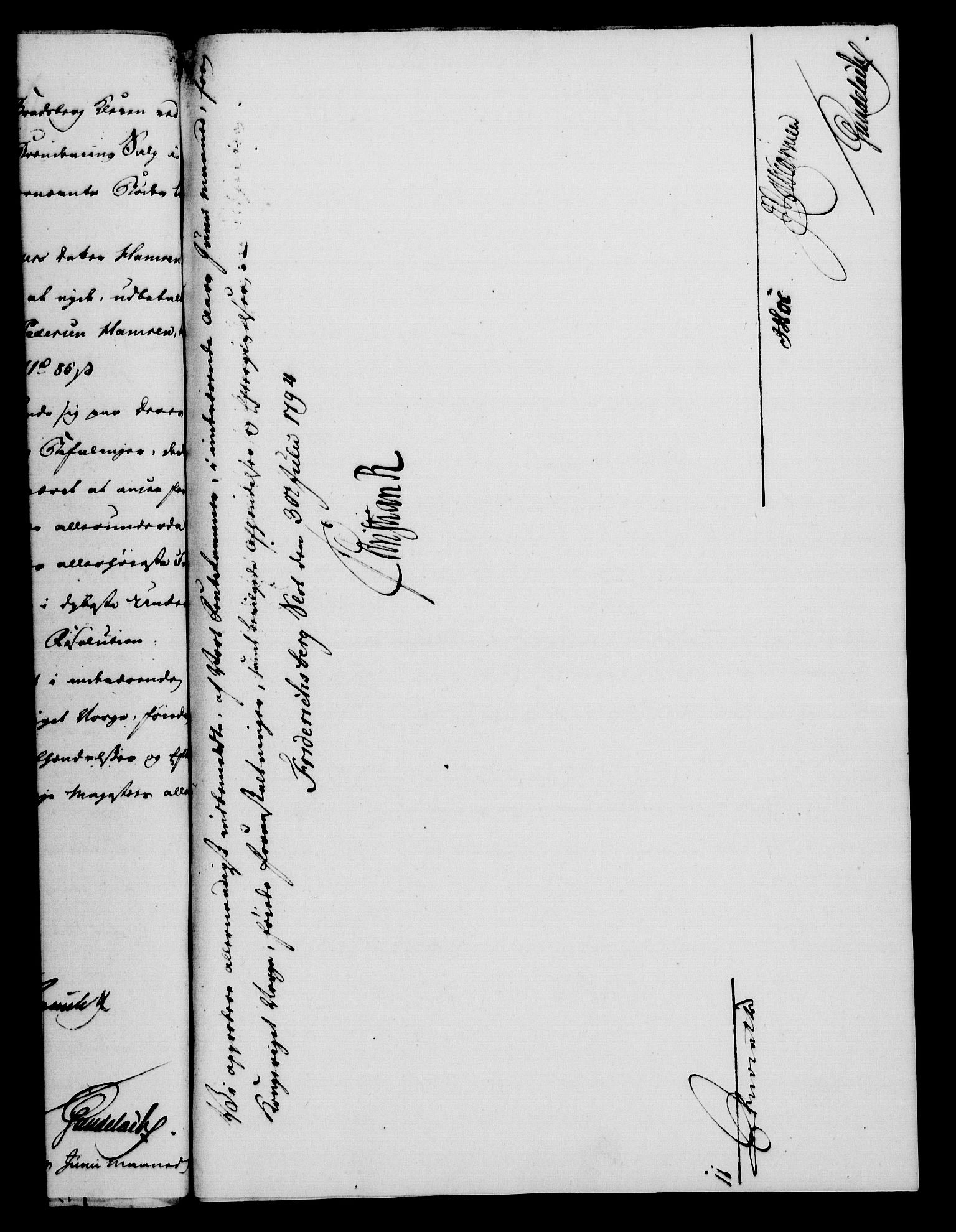 Rentekammeret, Kammerkanselliet, RA/EA-3111/G/Gf/Gfa/L0076: Norsk relasjons- og resolusjonsprotokoll (merket RK 52.76), 1794, p. 285