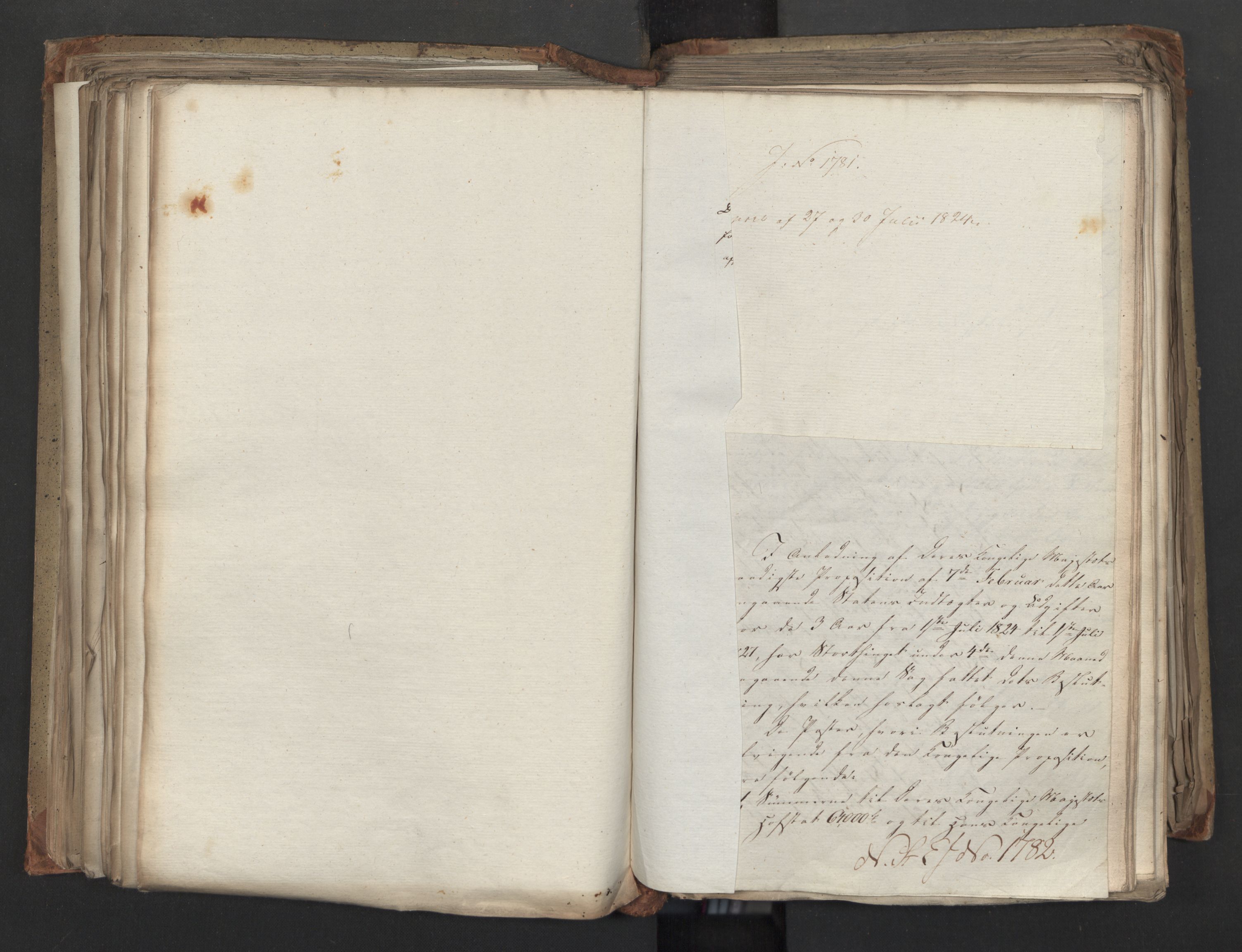 Statsrådsavdelingen i Stockholm, AV/RA-S-1003/D/Da/L0039: Regjeringsinnstillinger nr. 1661-1946, 1824, p. 290