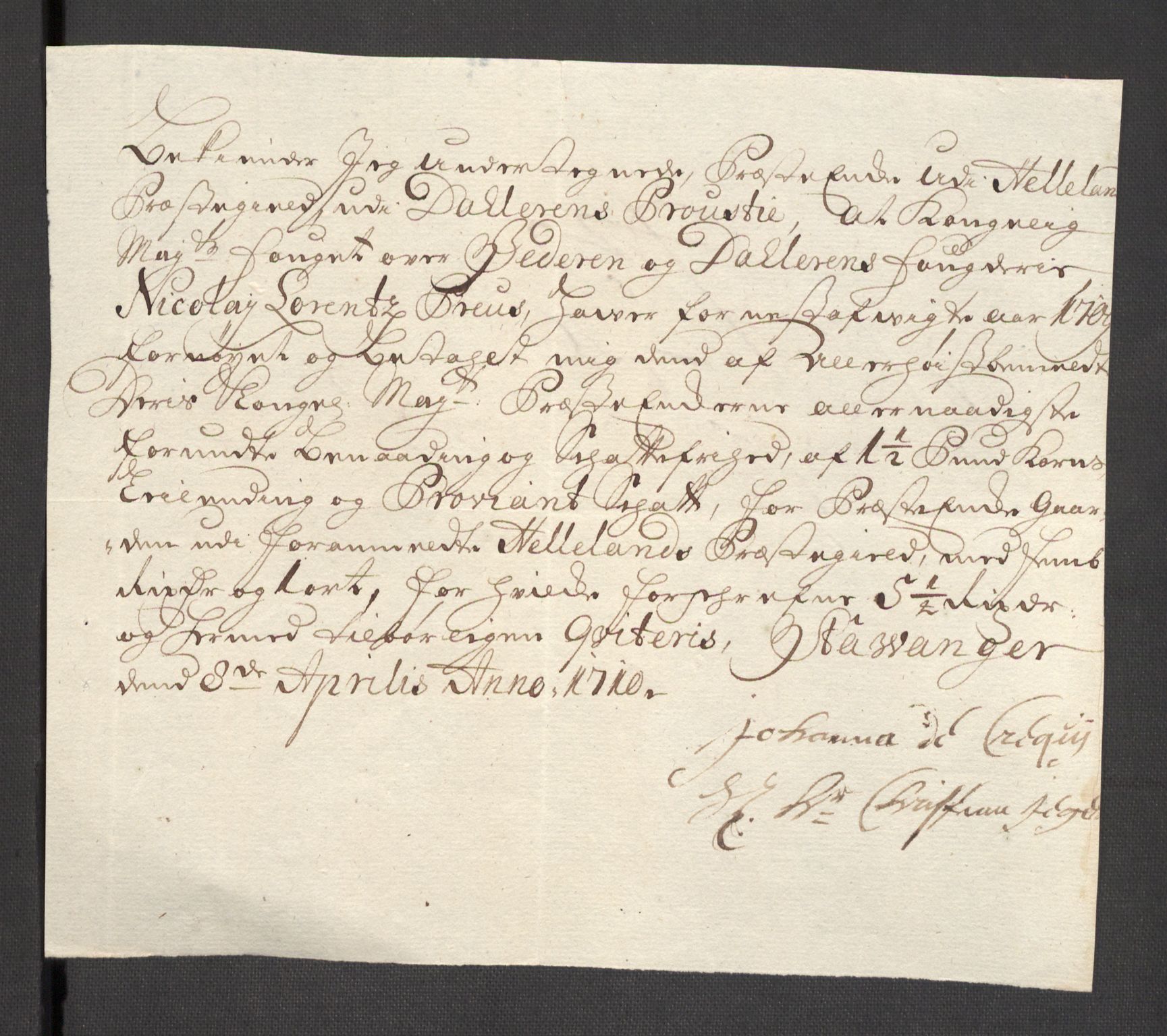 Rentekammeret inntil 1814, Reviderte regnskaper, Fogderegnskap, RA/EA-4092/R46/L2734: Fogderegnskap Jæren og Dalane, 1709-1710, p. 58