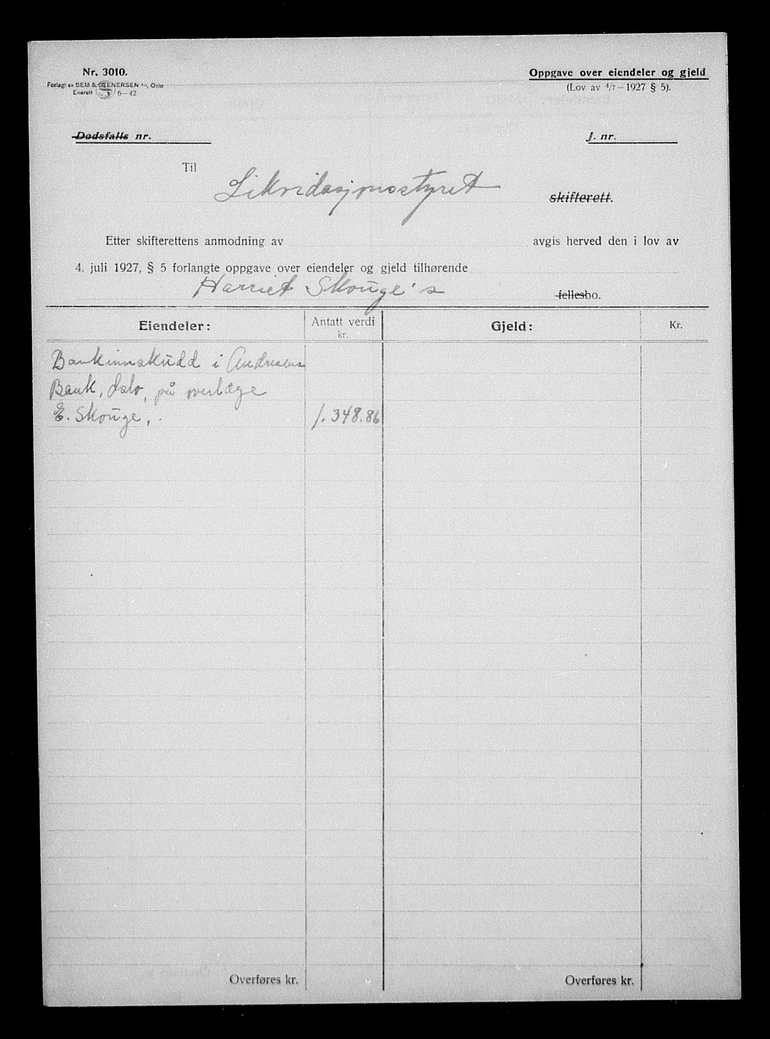 Justisdepartementet, Tilbakeføringskontoret for inndratte formuer, AV/RA-S-1564/H/Hc/Hcb/L0916: --, 1945-1947, p. 373