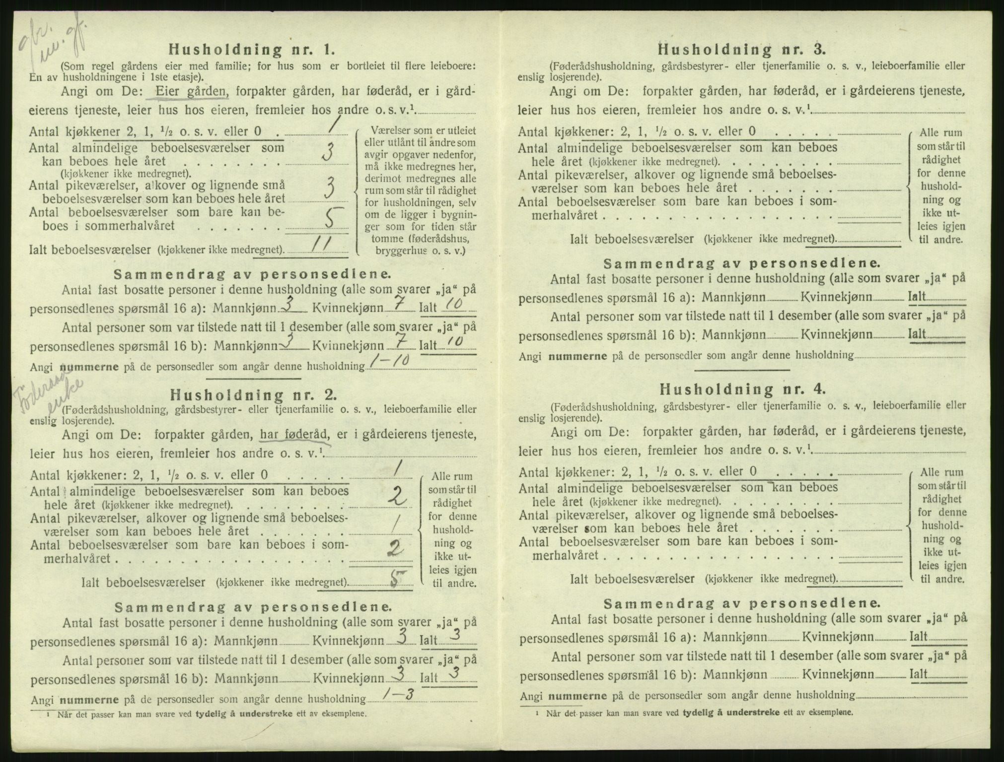 SAT, 1920 census for Halsa, 1920, p. 101