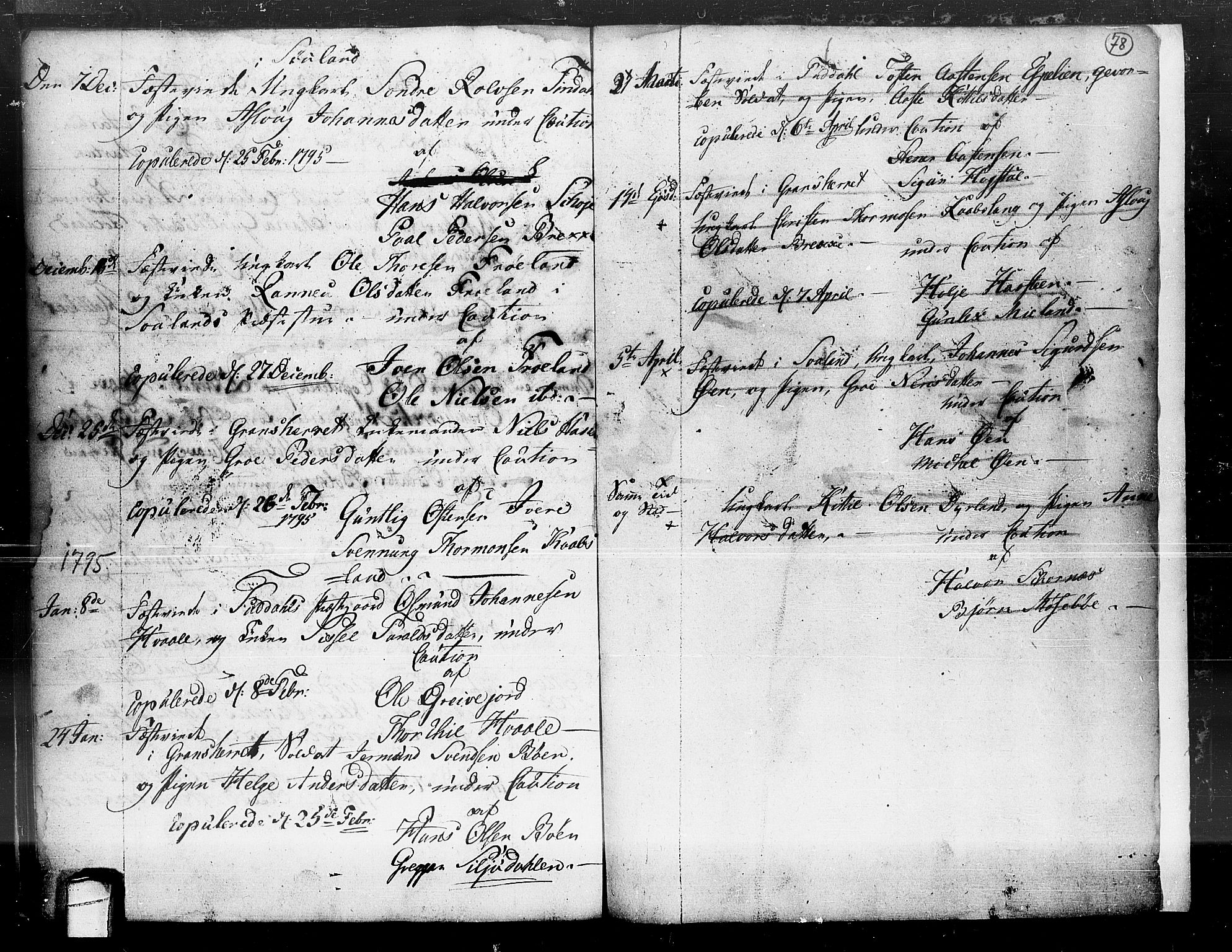 Hjartdal kirkebøker, SAKO/A-270/F/Fa/L0004: Parish register (official) no. I 4, 1727-1795, p. 78