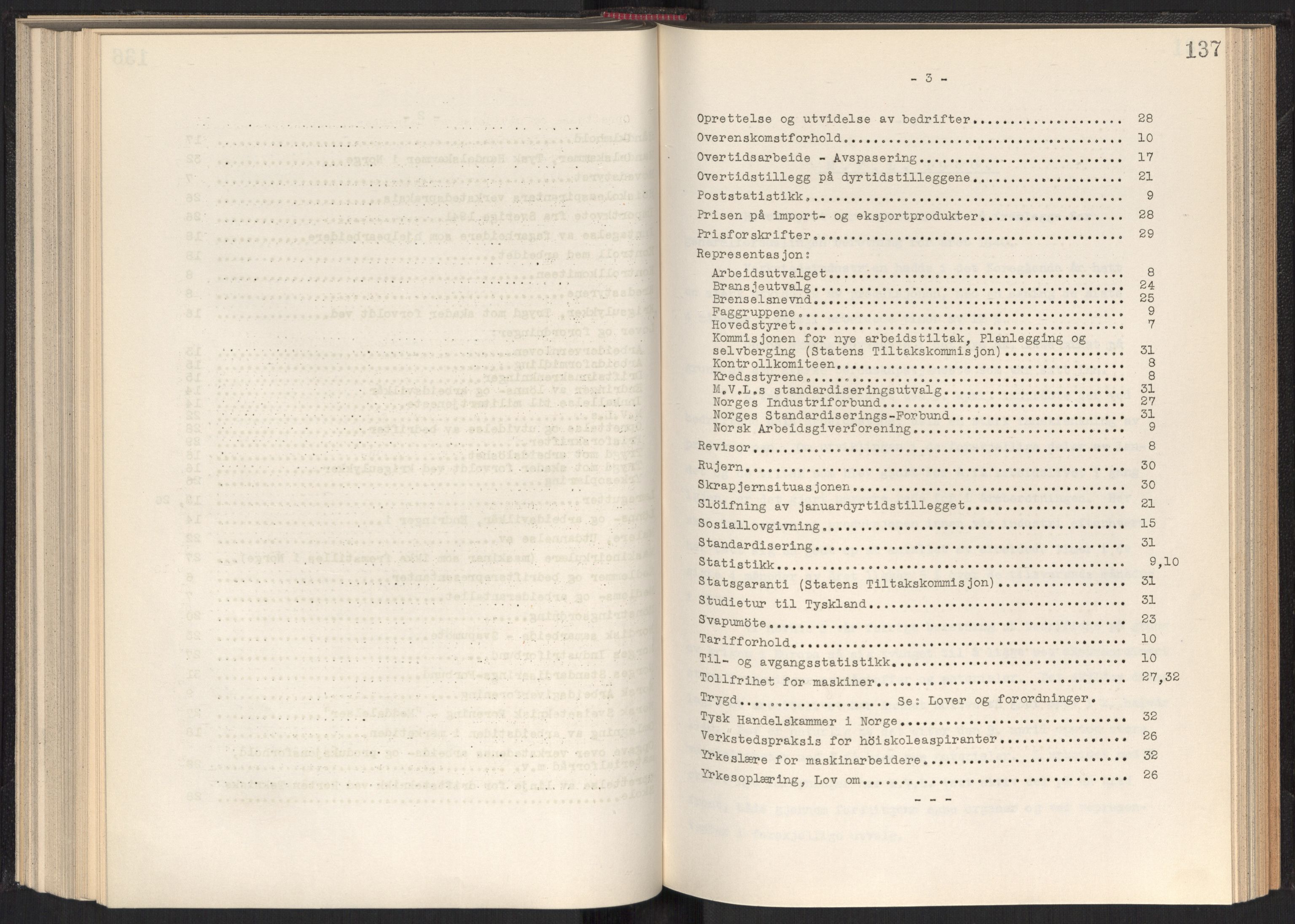 Teknologibedriftenes Landsforening TBL, AV/RA-PA-1700/A/Ad/L0006: Årsberetning med register, 1937-1943, p. 137