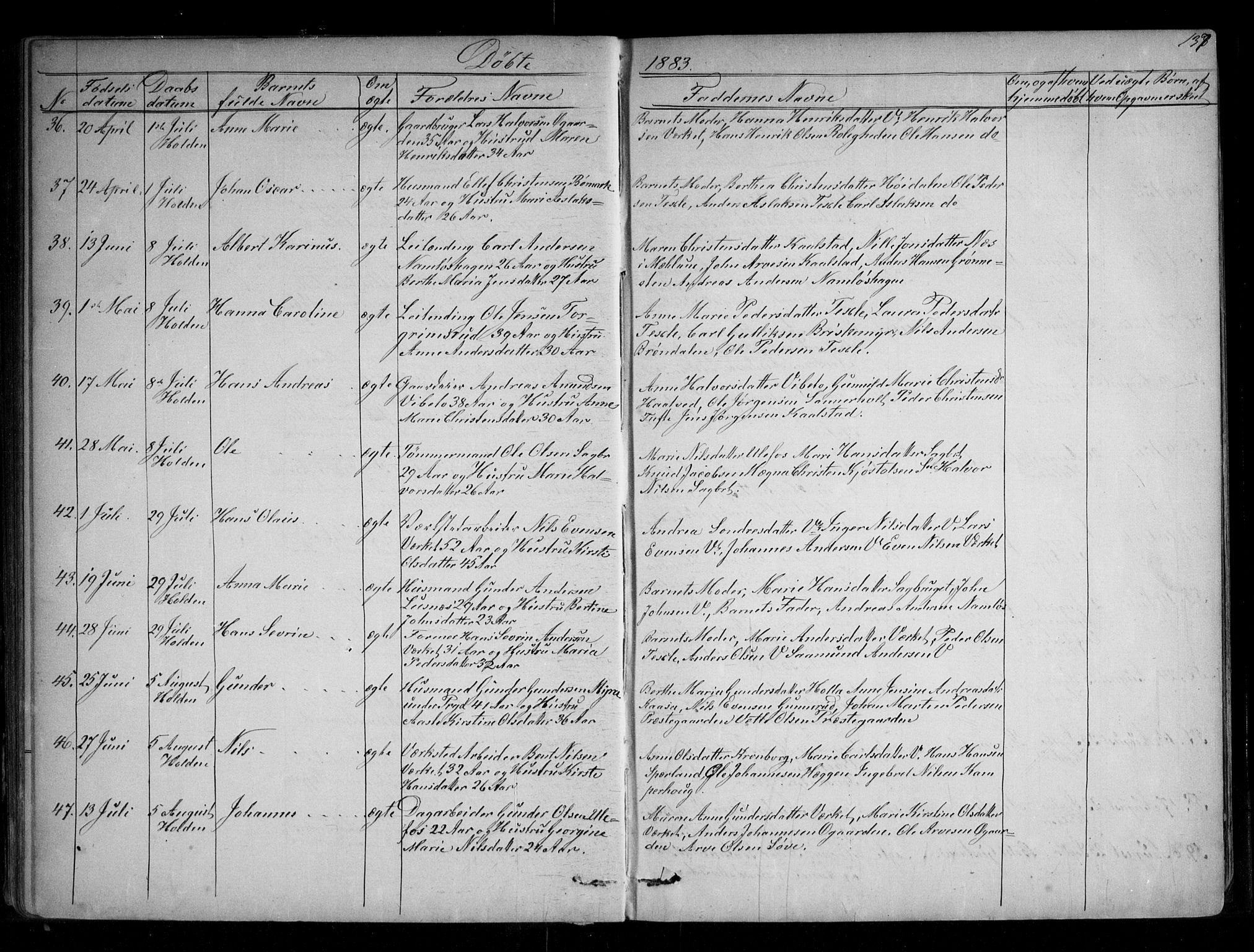 Holla kirkebøker, AV/SAKO-A-272/G/Ga/L0004: Parish register (copy) no. I 4, 1867-1890, p. 137