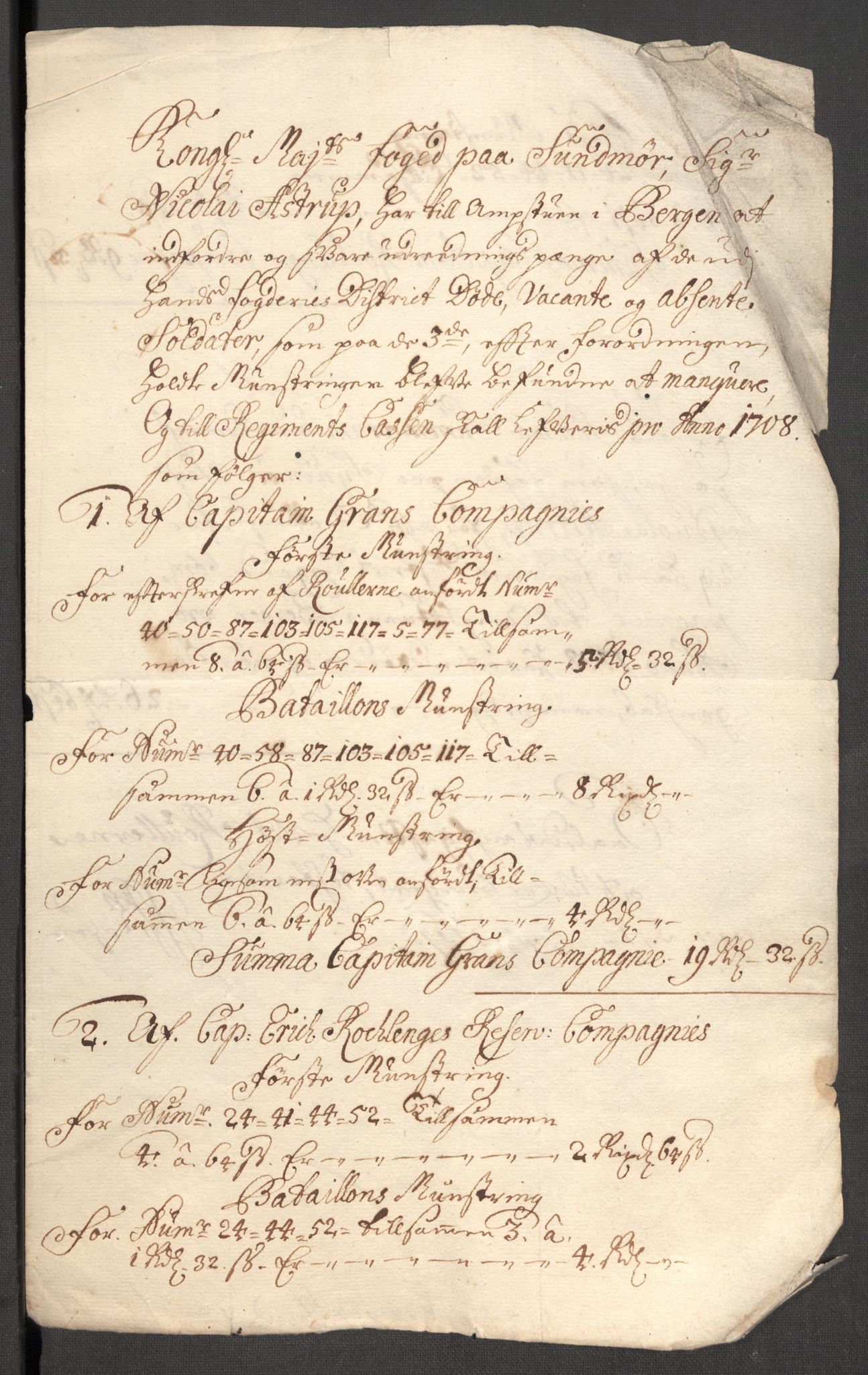 Rentekammeret inntil 1814, Reviderte regnskaper, Fogderegnskap, AV/RA-EA-4092/R54/L3562: Fogderegnskap Sunnmøre, 1708-1709, p. 143