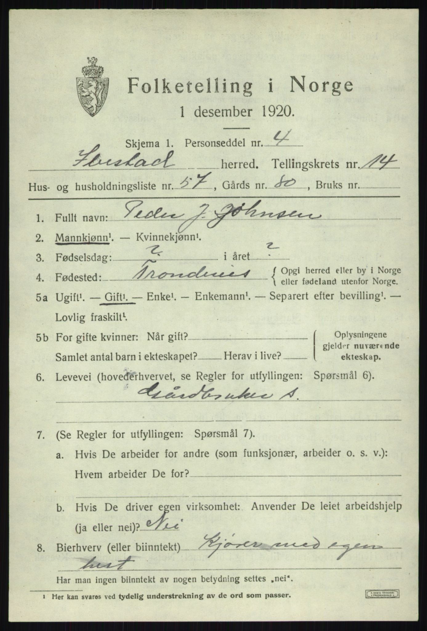 SATØ, 1920 census for Ibestad, 1920, p. 7686