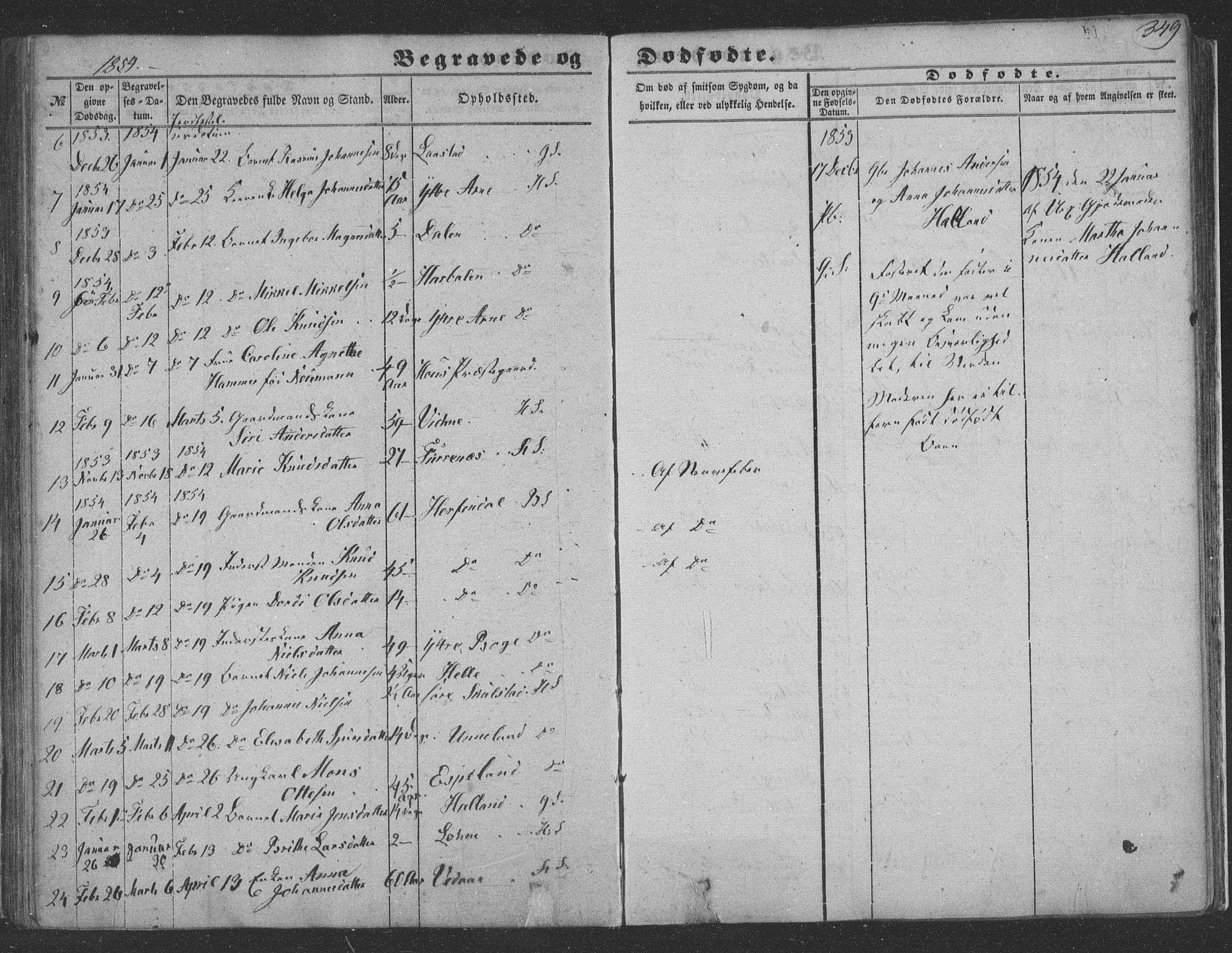 Haus sokneprestembete, SAB/A-75601/H/Haa: Parish register (official) no. A 16 II, 1848-1857, p. 349