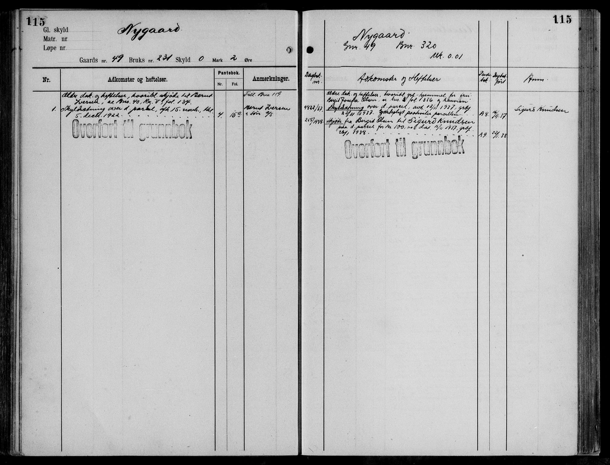 Midhordland sorenskriveri, AV/SAB-A-3001/1/G/Ga/Gab/L0111: Mortgage register no. II.A.b.111, p. 115