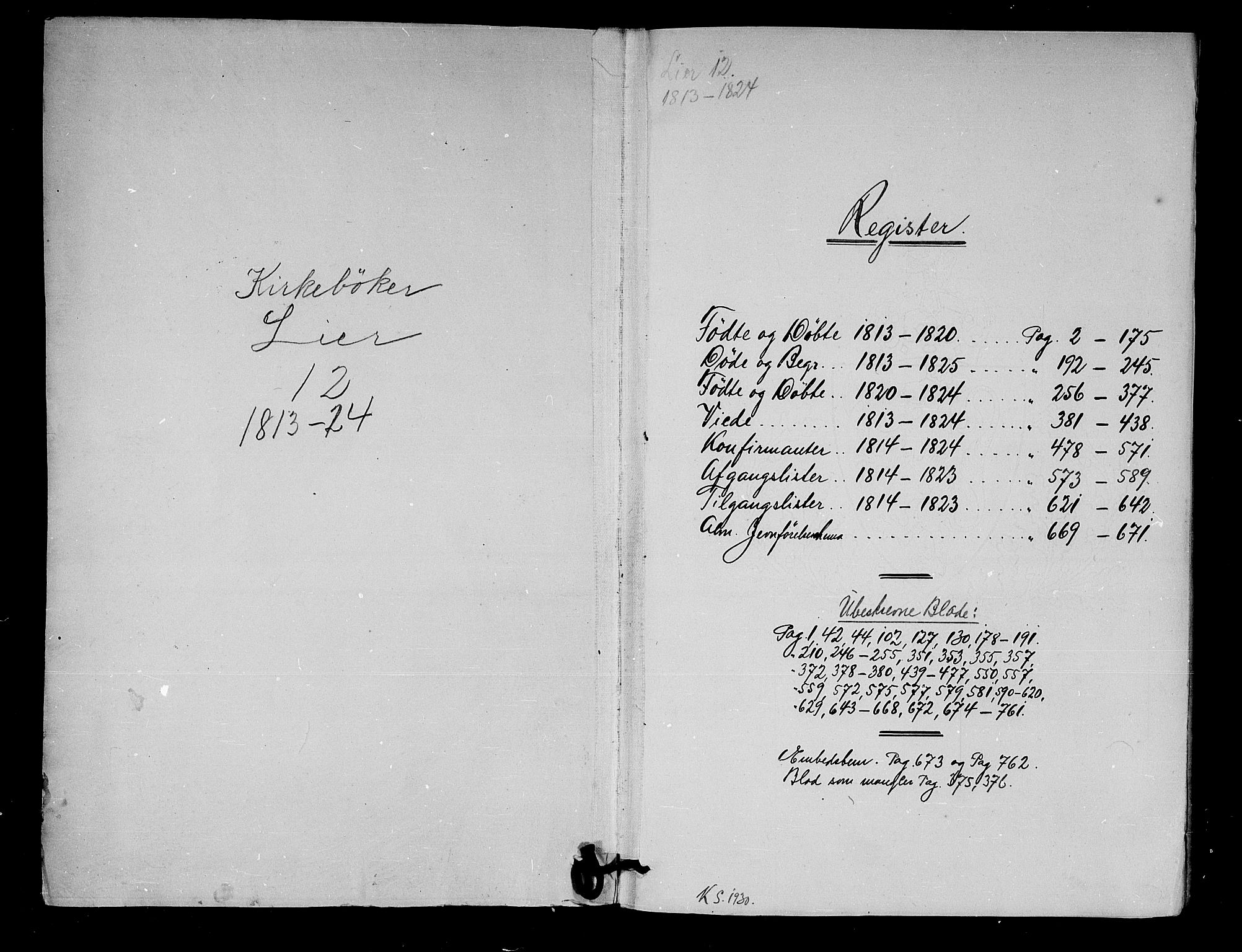 Lier kirkebøker, SAKO/A-230/F/Fa/L0008: Parish register (official) no. I 8, 1813-1825