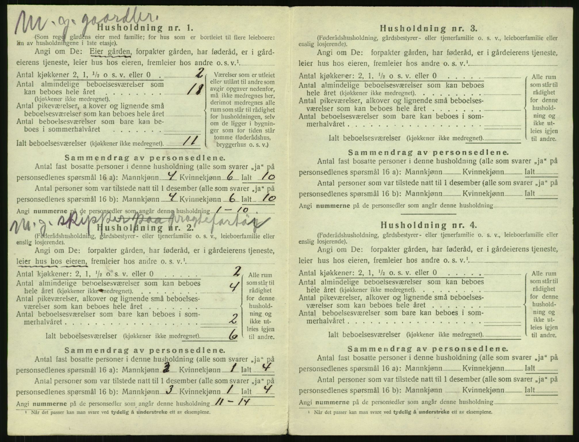 SAT, 1920 census for Vestnes, 1920, p. 582