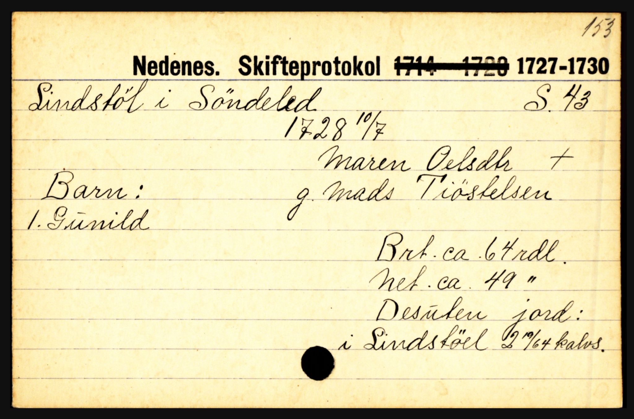 Nedenes sorenskriveri før 1824, AV/SAK-1221-0007/H, p. 18075