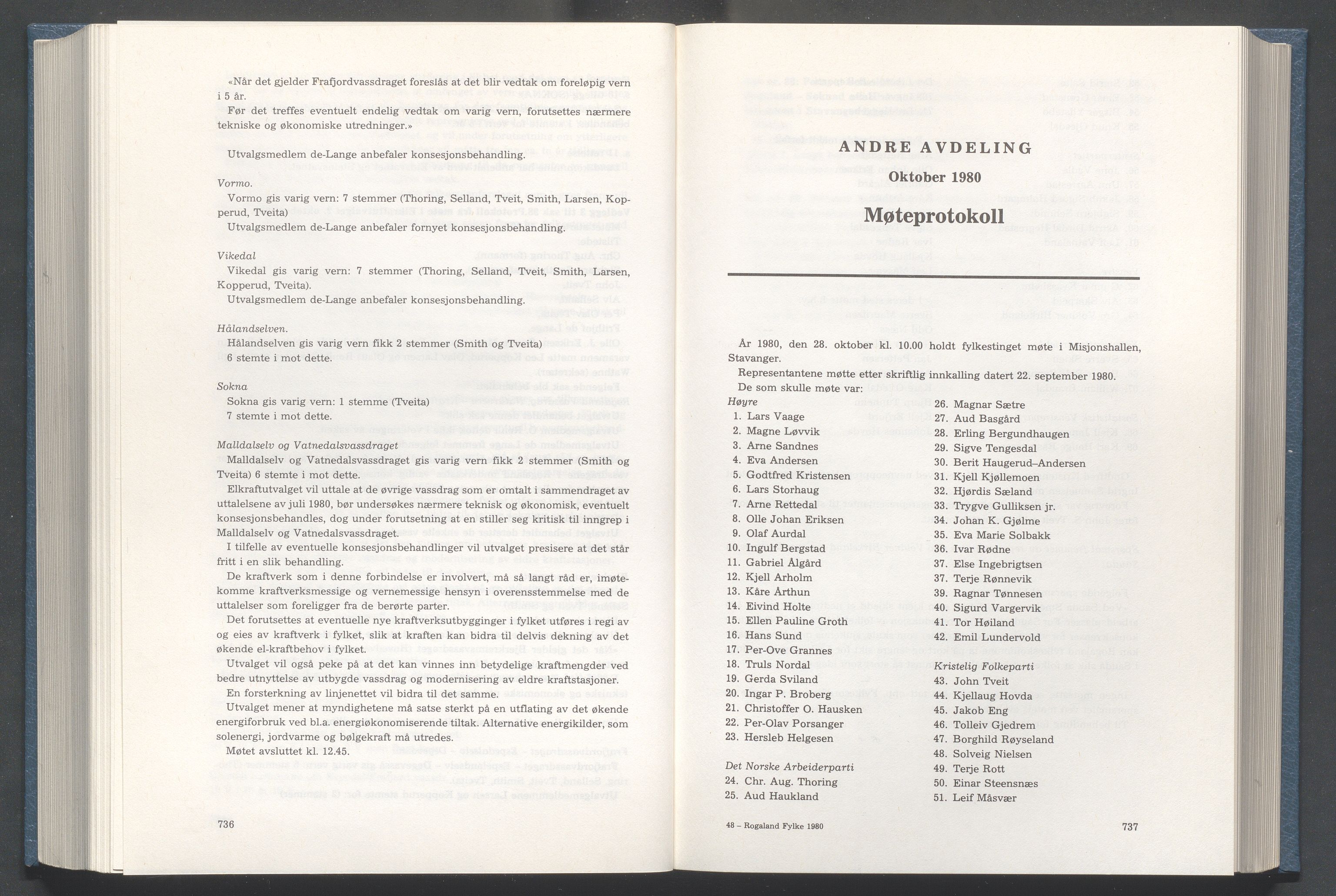 Rogaland fylkeskommune - Fylkesrådmannen , IKAR/A-900/A/Aa/Aaa/L0100: Møtebok , 1980, p. 736-737