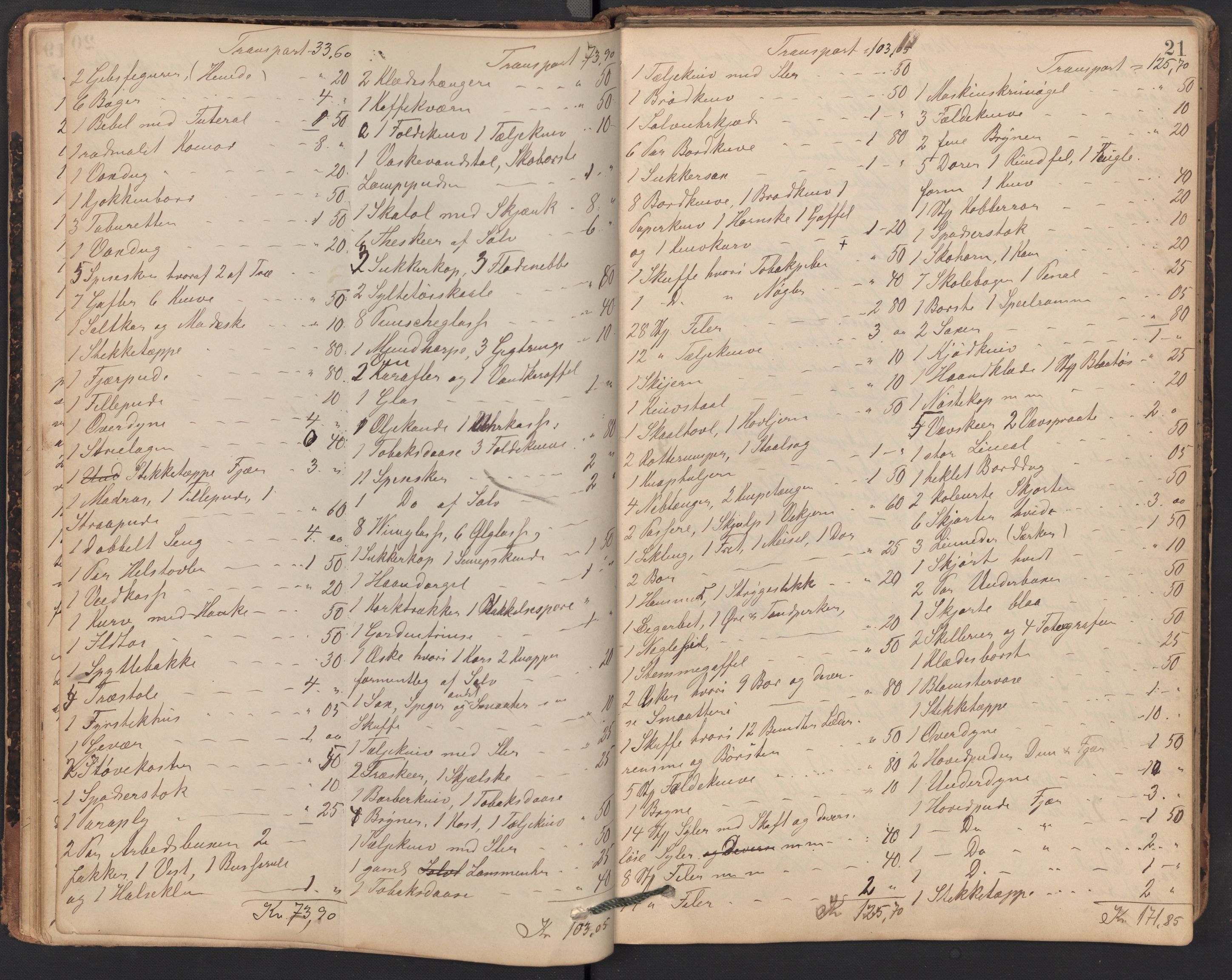 Glemmen lensmannskontor, AV/SAO-A-10123/H/Ha/Hab/L0004: Registreringsprotokoller, 1891-1899, p. 21