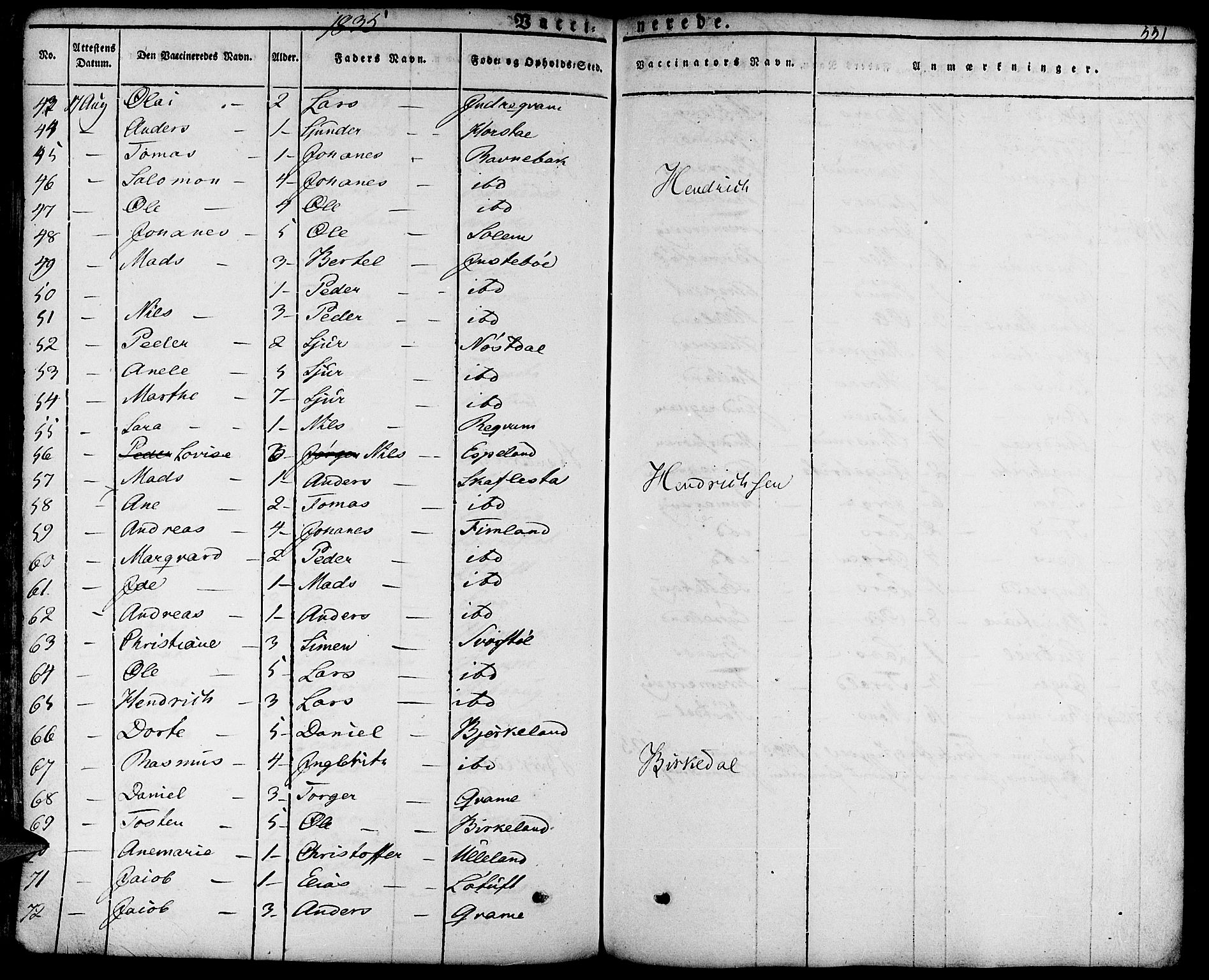 Førde sokneprestembete, AV/SAB-A-79901/H/Haa/Haaa/L0006: Parish register (official) no. A 6, 1821-1842, p. 551