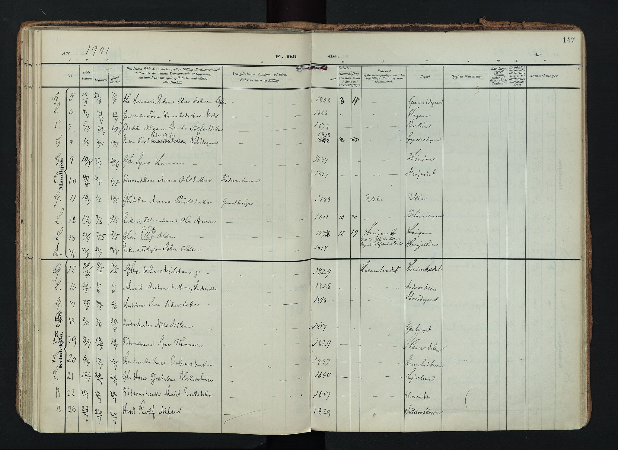 Lom prestekontor, SAH/PREST-070/K/L0010: Parish register (official) no. 10, 1899-1926, p. 147